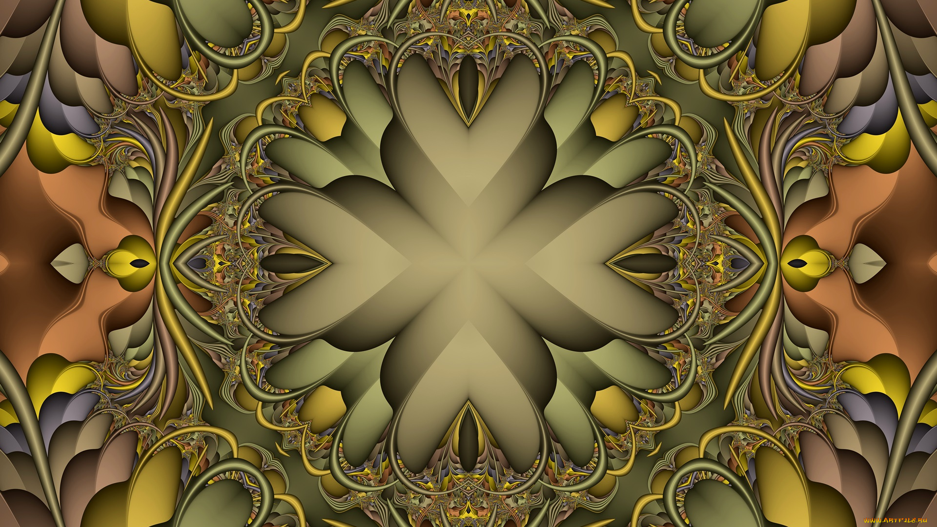 3д, графика, fractal, , фракталы, цвета, узор, фон