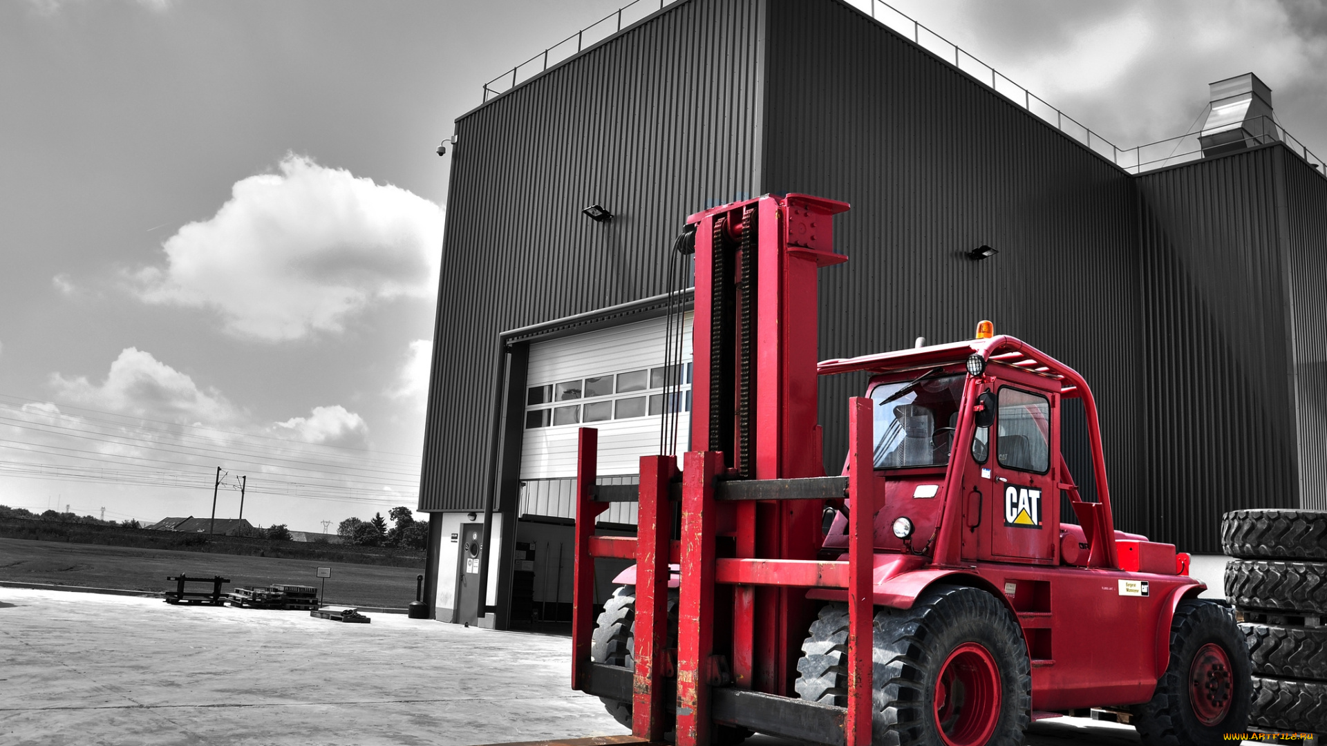 техника, автопогрузчики, колеса, погрузчик