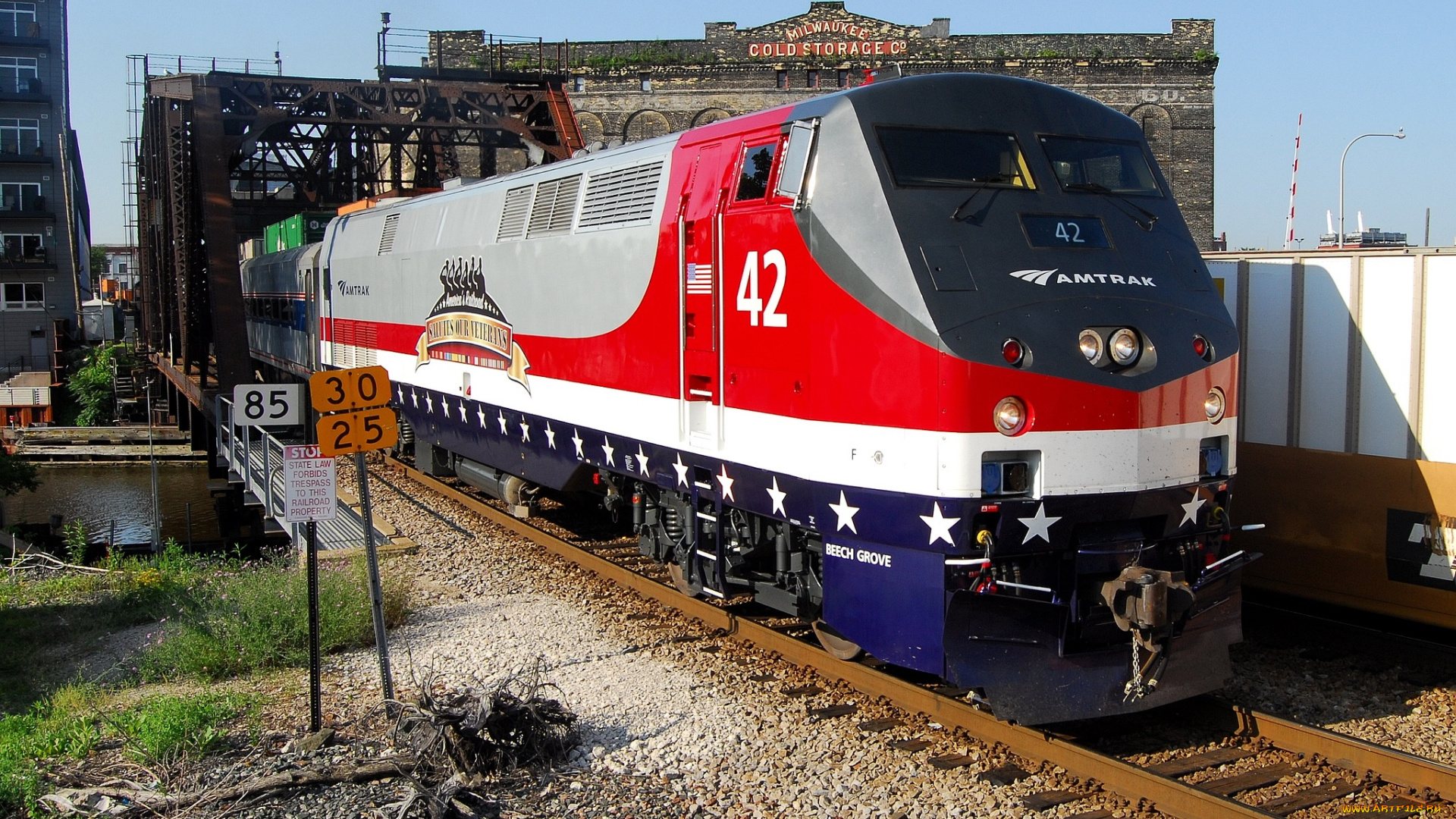 техника, поезда, дорога, железная, рельсы, мост, локомотив, состав