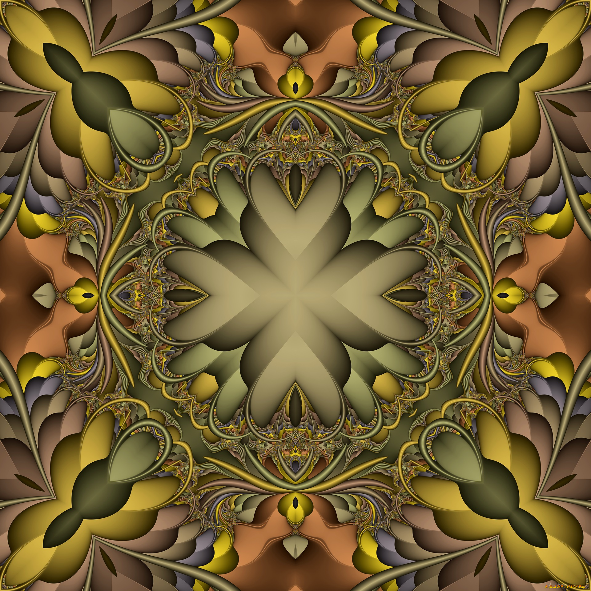 3д, графика, fractal, , фракталы, цвета, узор, фон