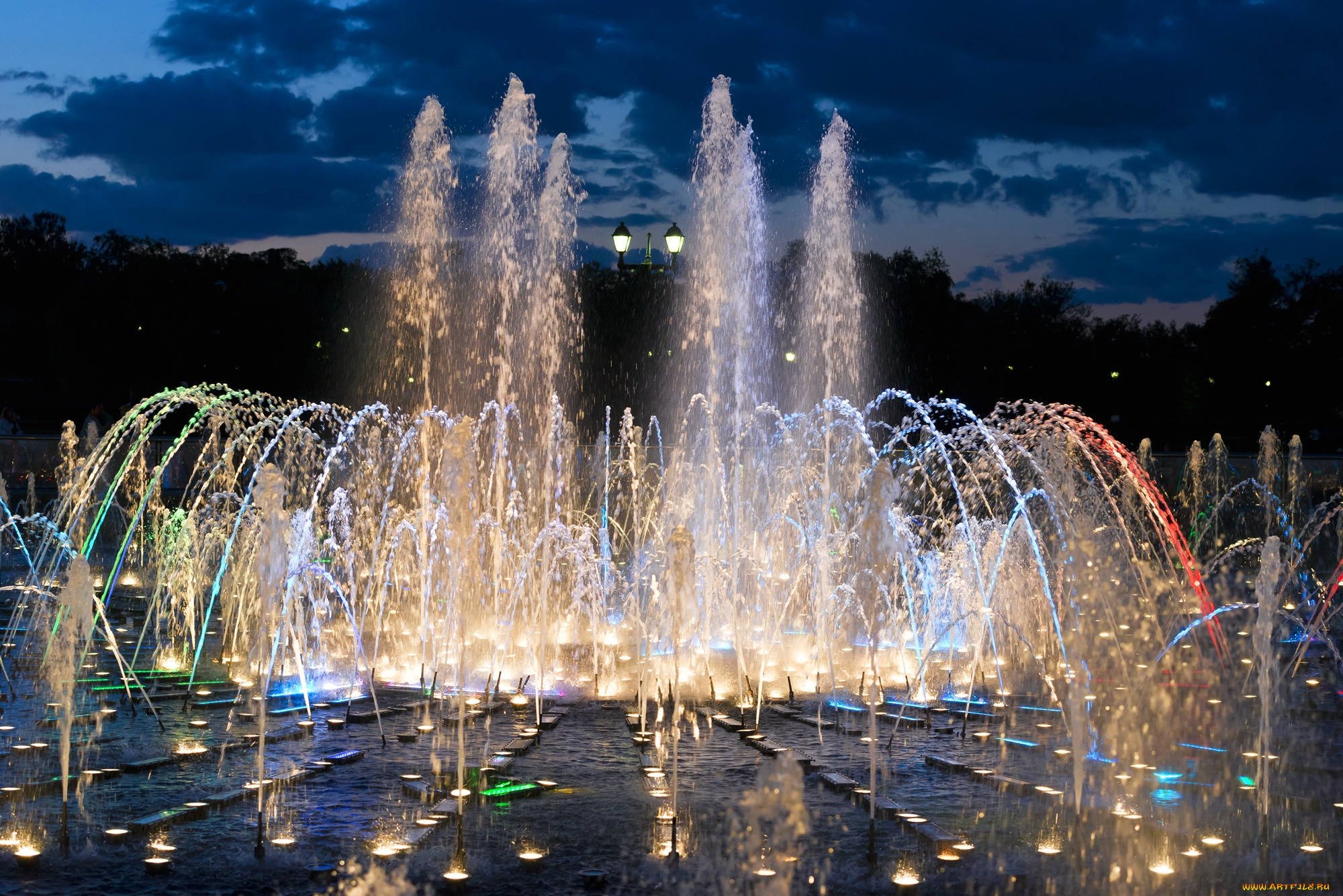 города, -, фонтаны, вода