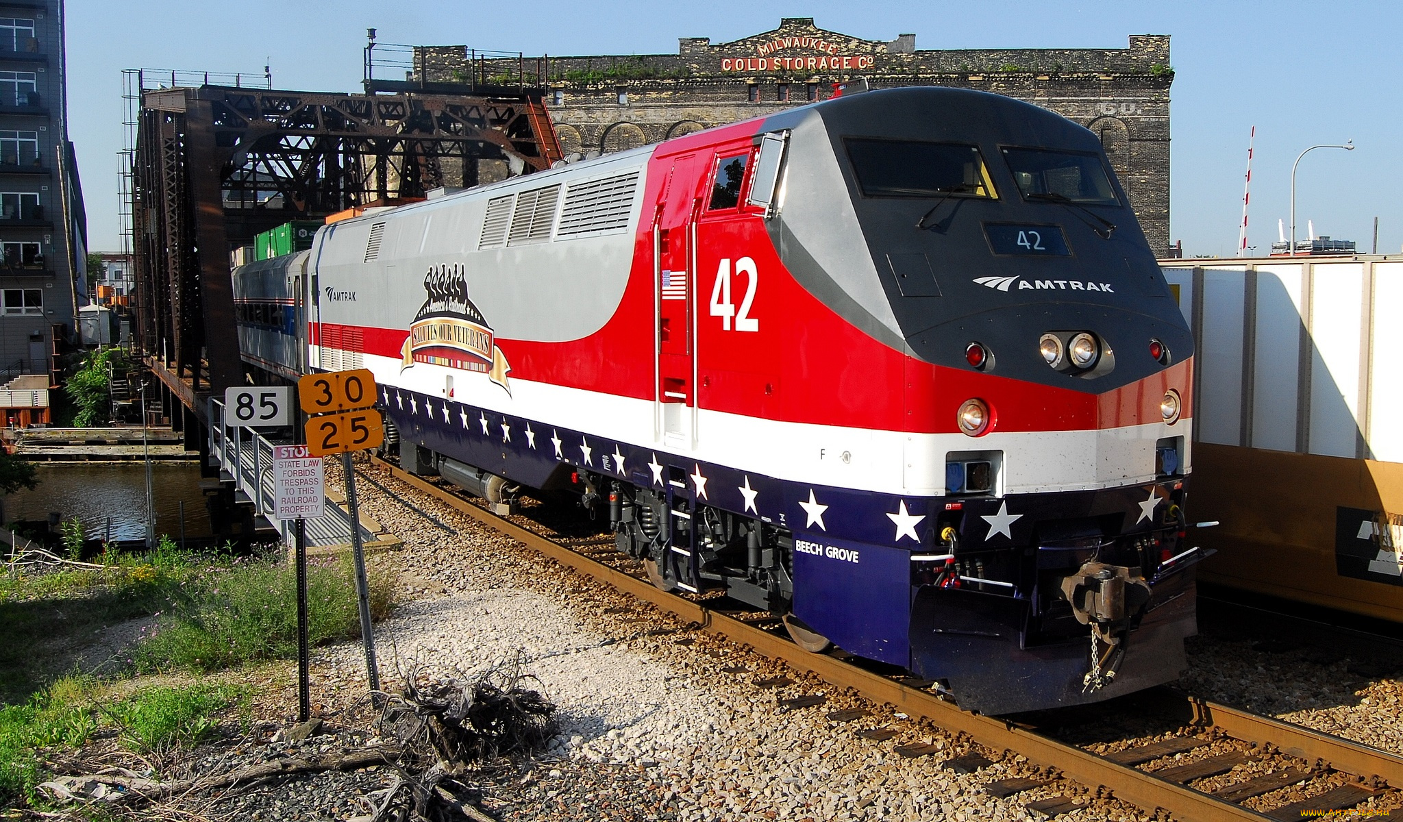 техника, поезда, дорога, железная, рельсы, мост, локомотив, состав