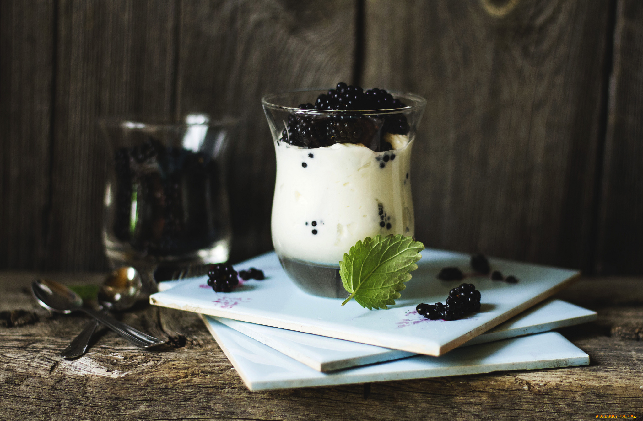 еда, мороженое, , десерты, десерт, ежевика