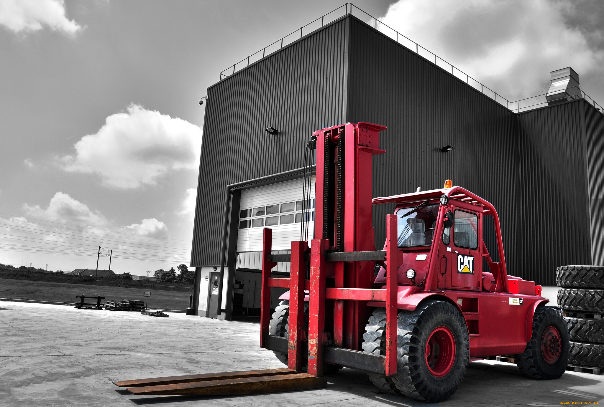 техника, автопогрузчики, колеса, погрузчик