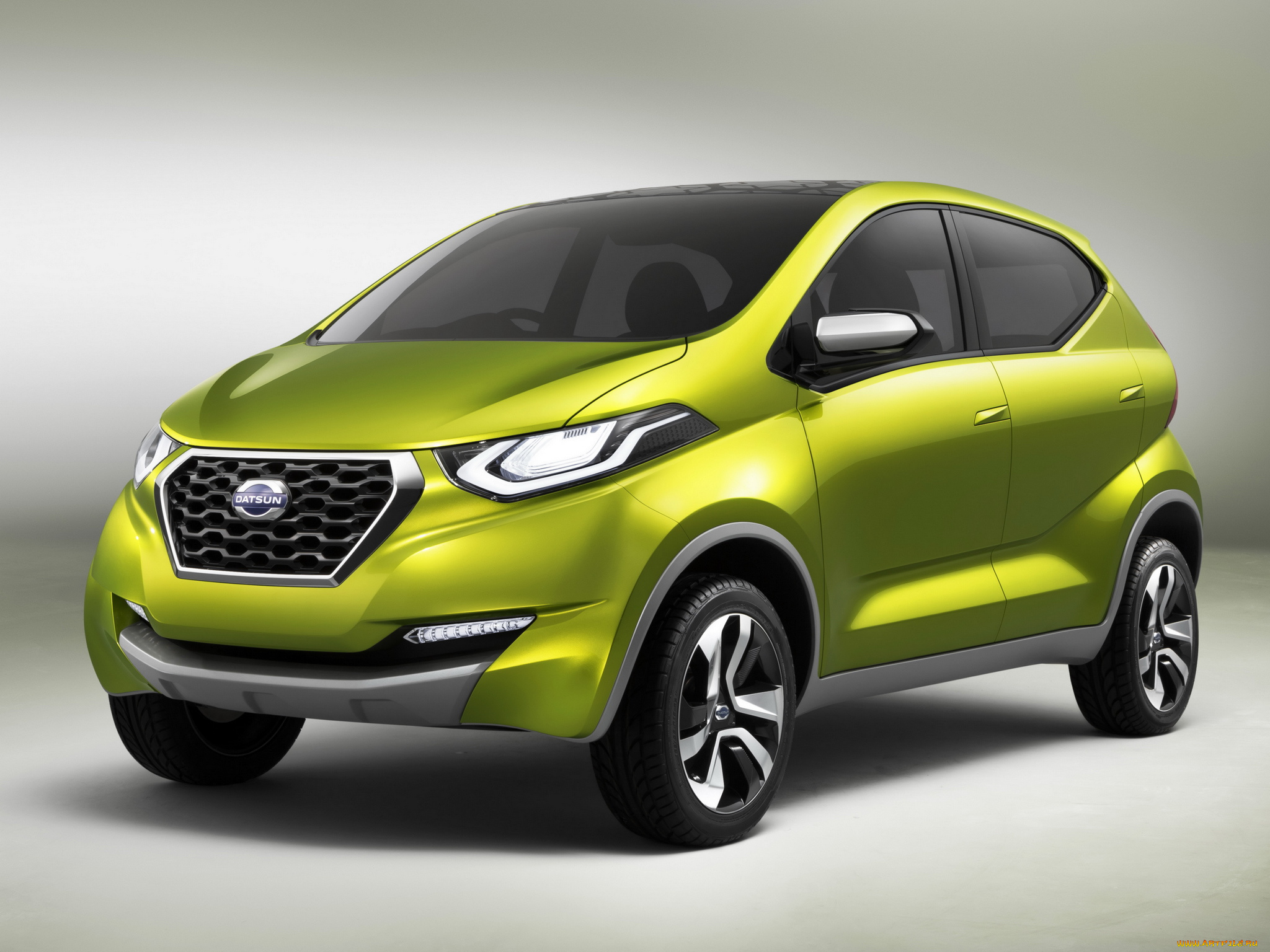 автомобили, nissan, datsun, зеленый, 2014, concept, redi-go