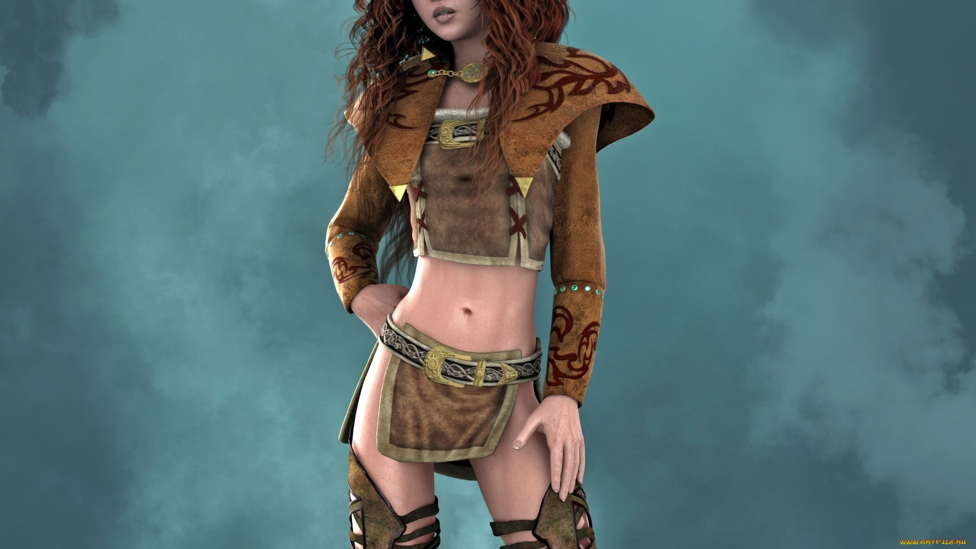 3д, графика, амазонки, , amazon, фон, взгляд, девушка