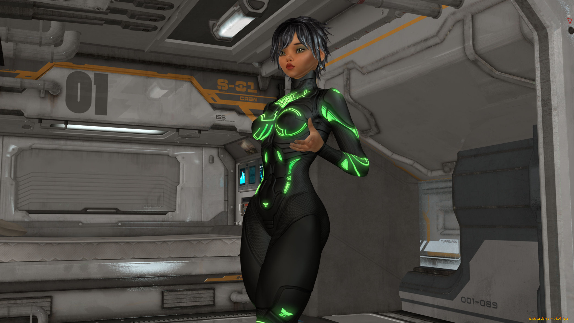 3д, графика, фантазия, , fantasy, девушка, взгляд, фон