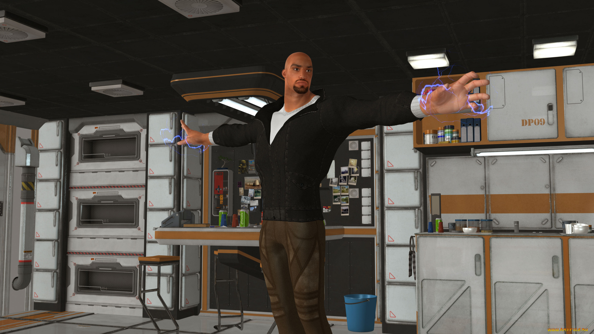 3д, графика, фантазия, , fantasy, мужчина, взгляд, фон, магия, кухня