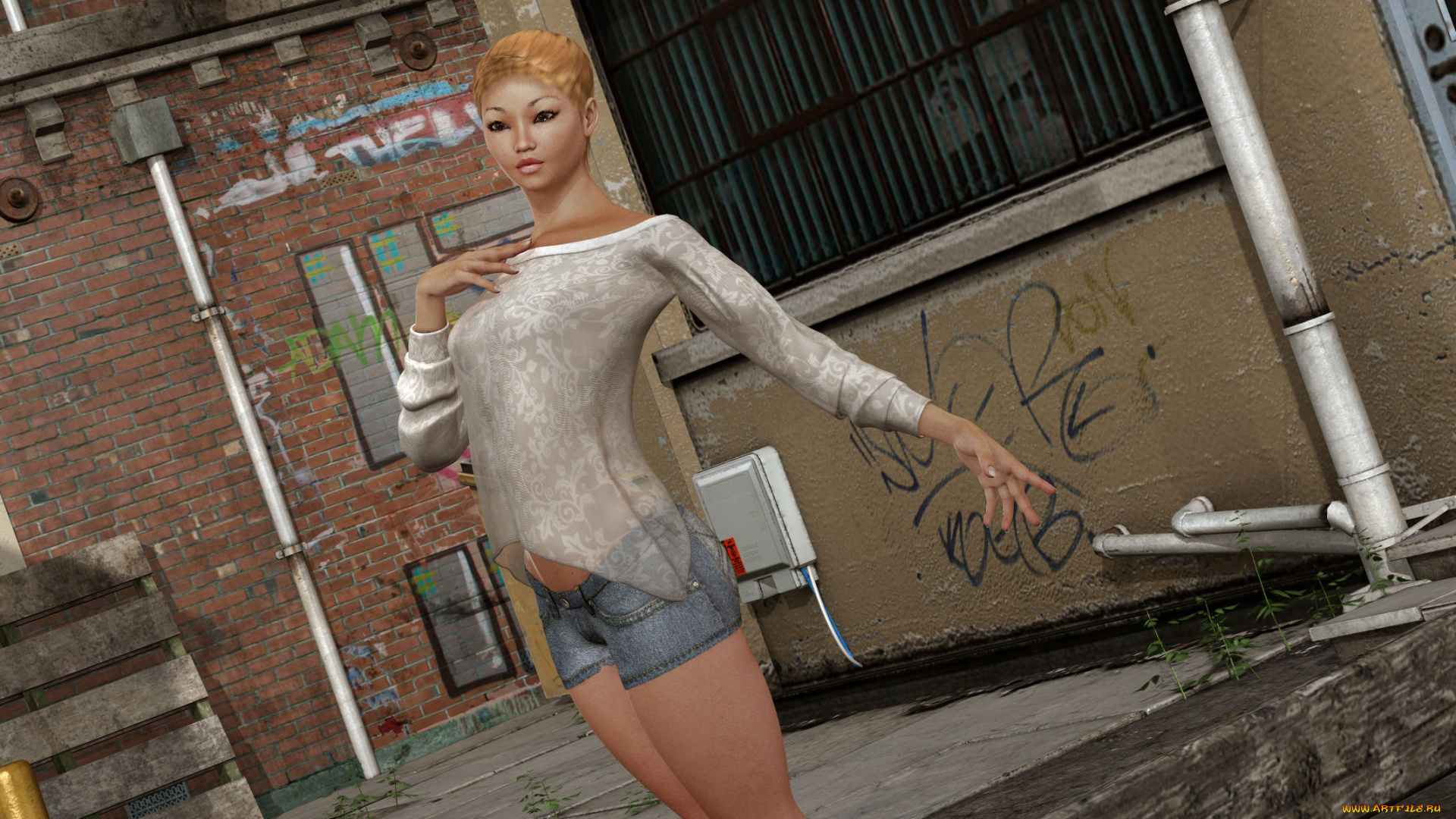 3д, графика, люди, , people, девушка, взгляд, фон