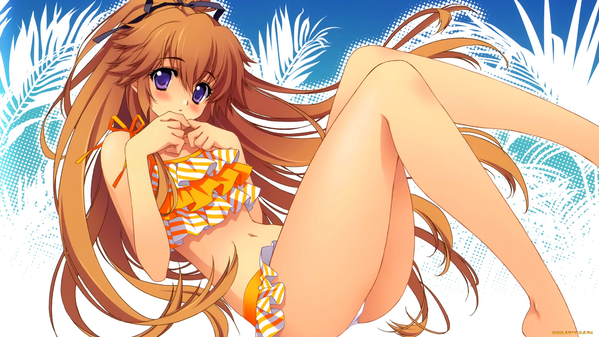 аниме, carnelian, ноги, девушка, mix, suwa, ranmaru, взгляд