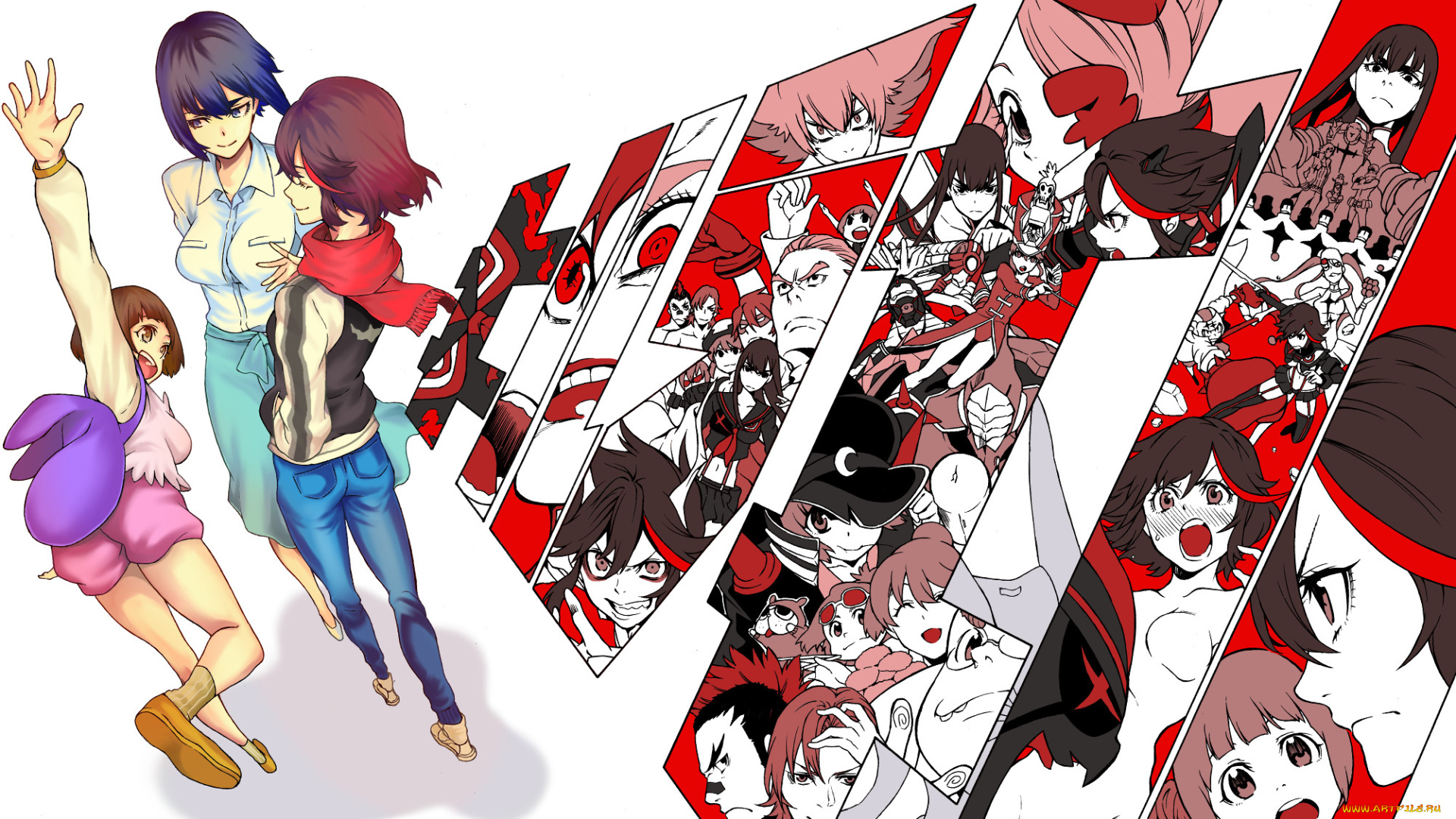аниме, kill, la, kill, девушки, yamataka, morito, коллаж