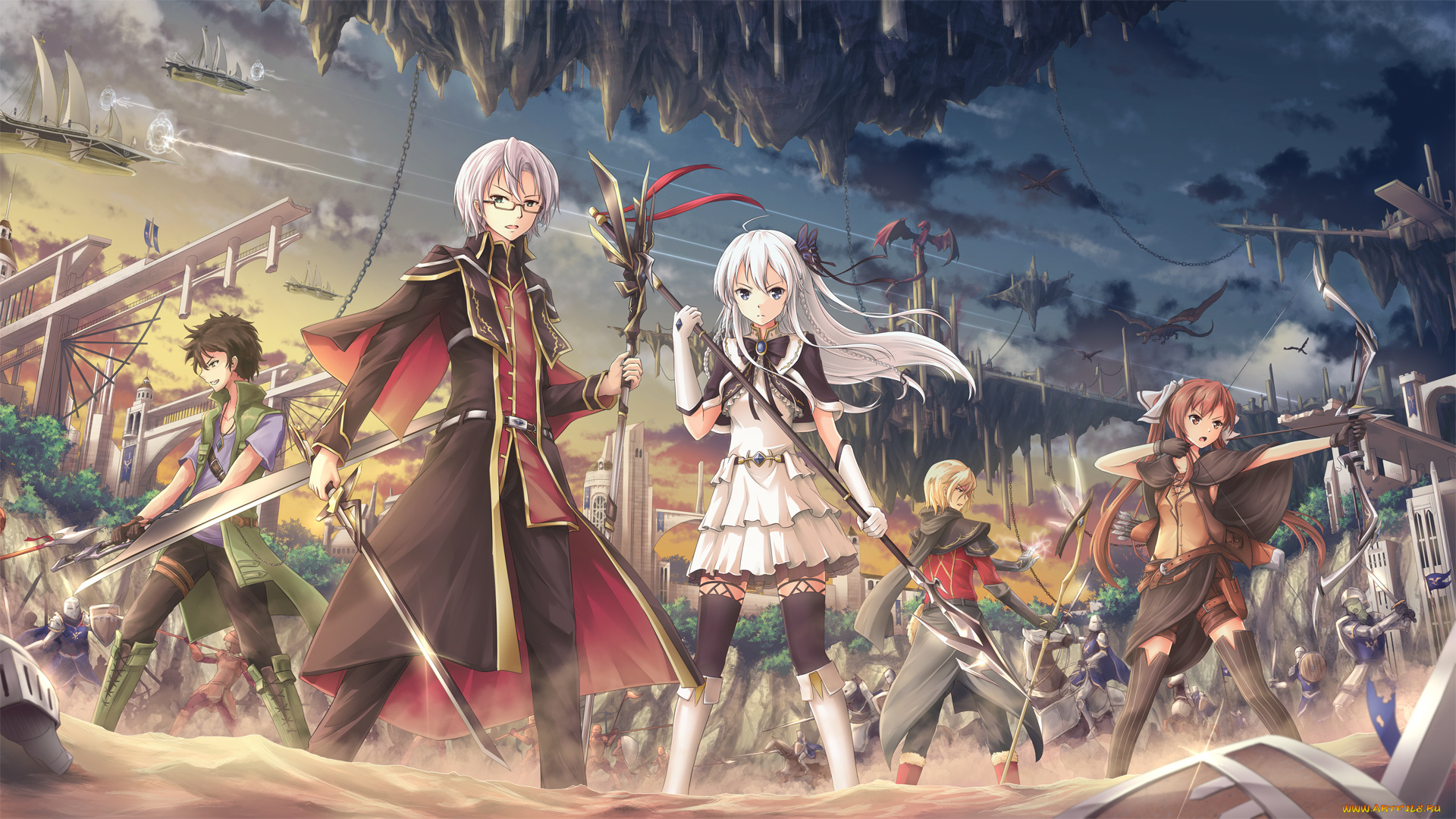 аниме, оружие, , техника, , технологии, девушки, парни, арт, asakurashinji, фантастика