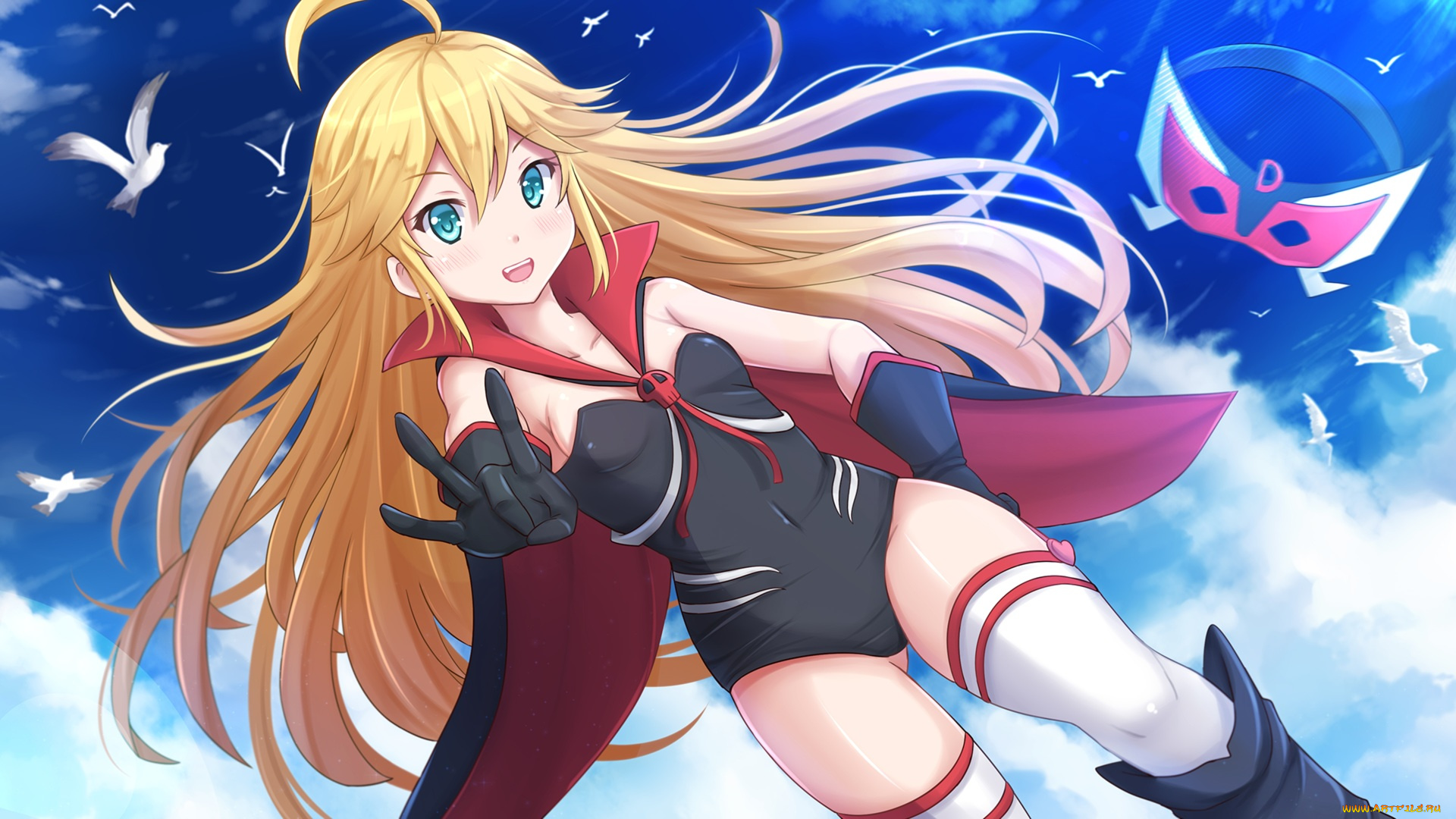 аниме, unknown, , другое, арт, девушка, kazenokaze, leopard, yoru, no, yatterman