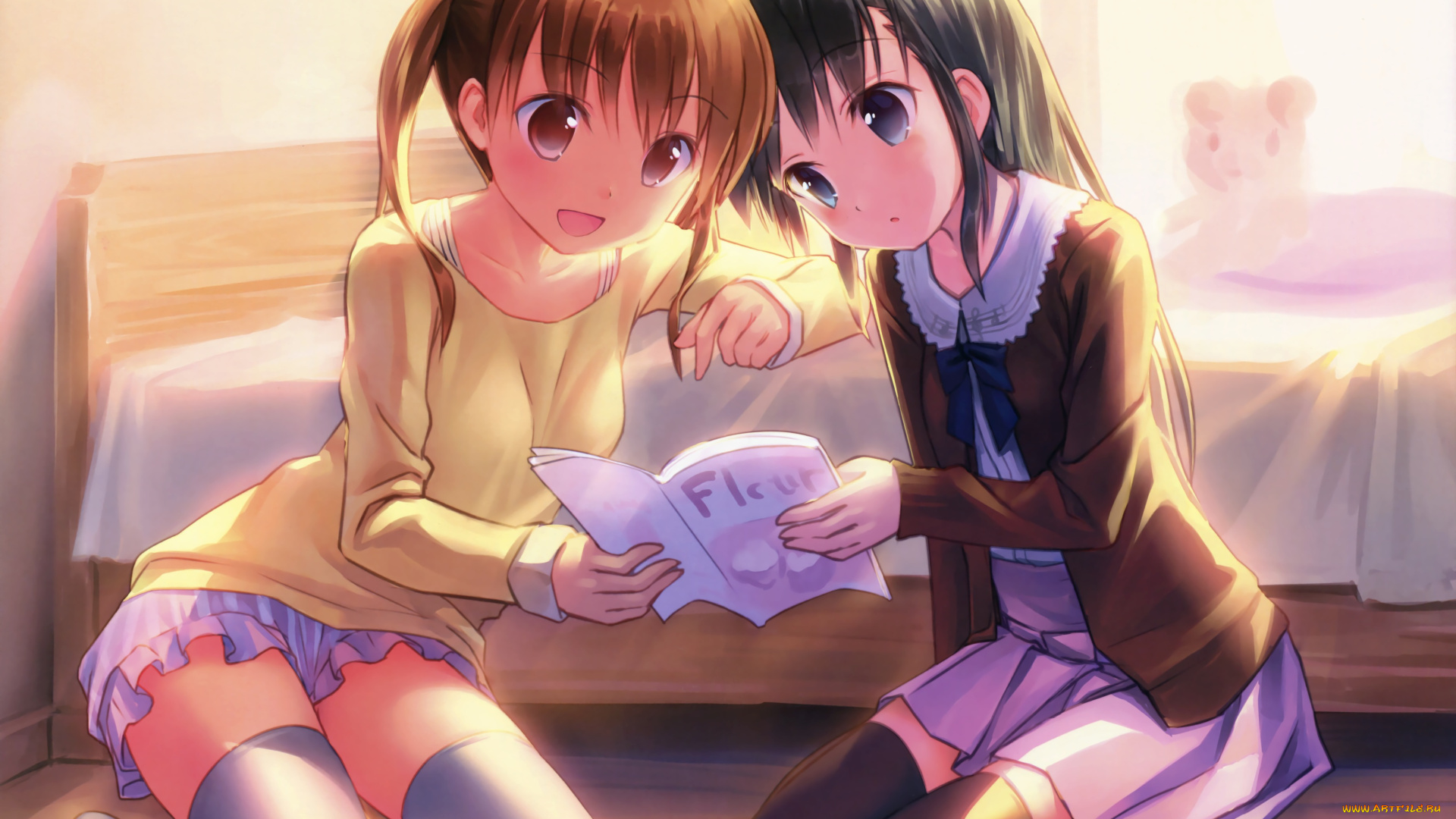 аниме, unknown, , другое, арт, roast, takoyaki, книга, девушки