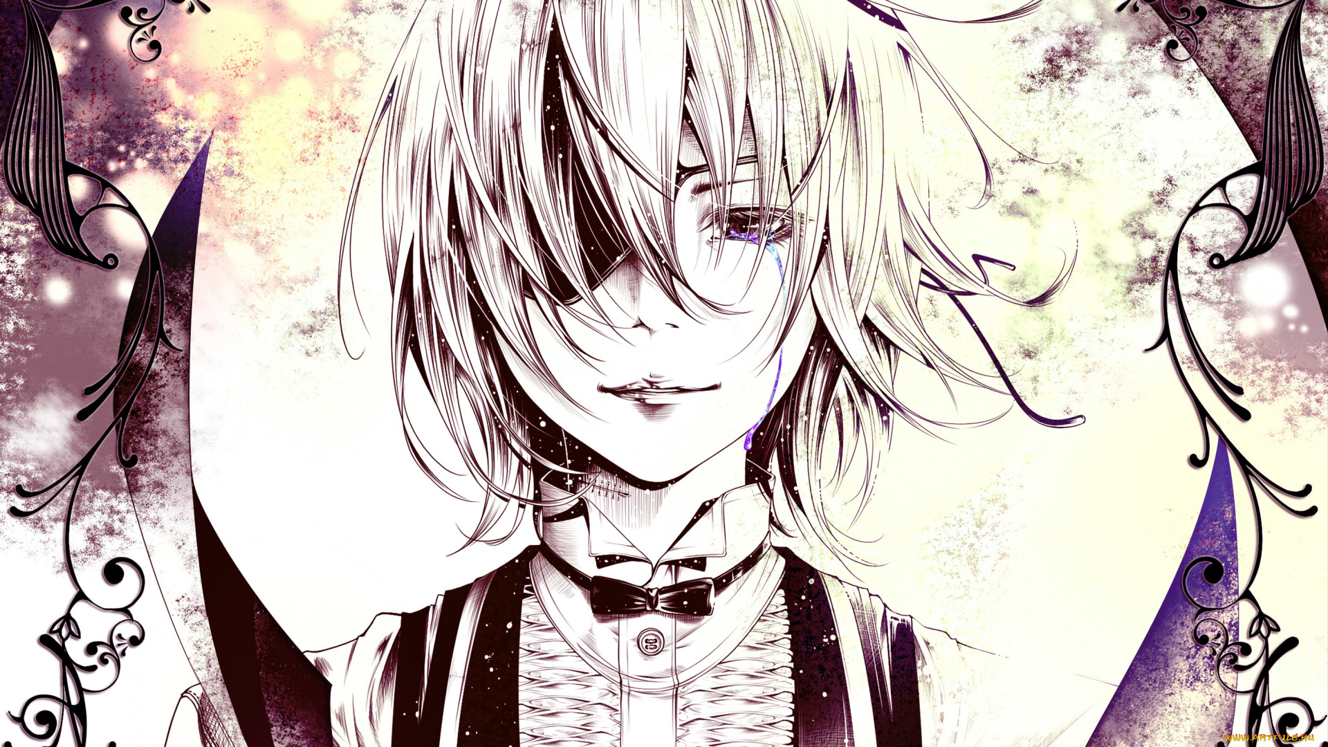 аниме, unknown, , другое, bouno, satoshi, улыбка, парень, арт, взгляд