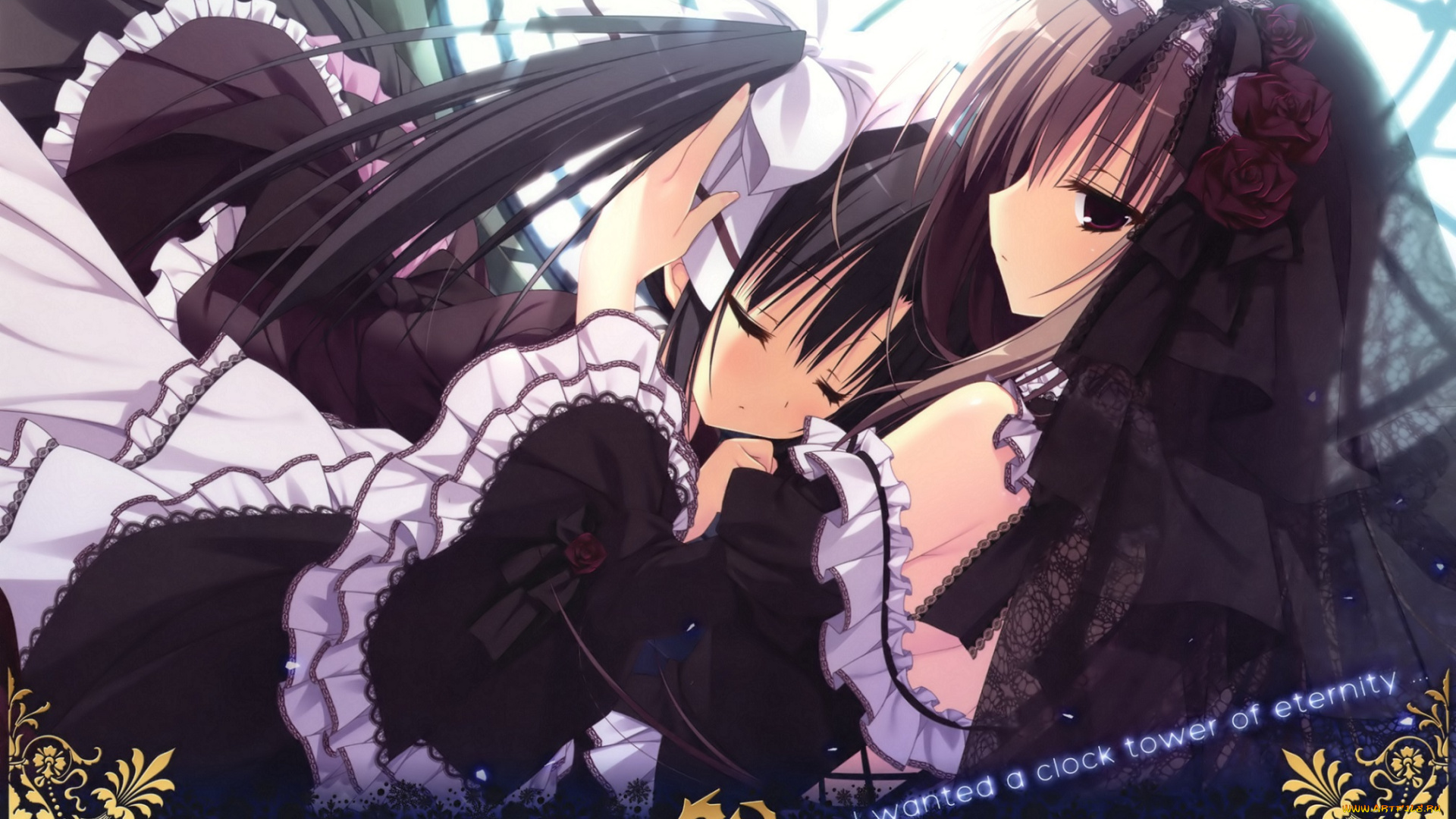 аниме, unknown, , другое, брюнетки, крылья, объятия, katou, ren, inugami, kira, арт, девушки, fujita, konron, majo, koi, nikki