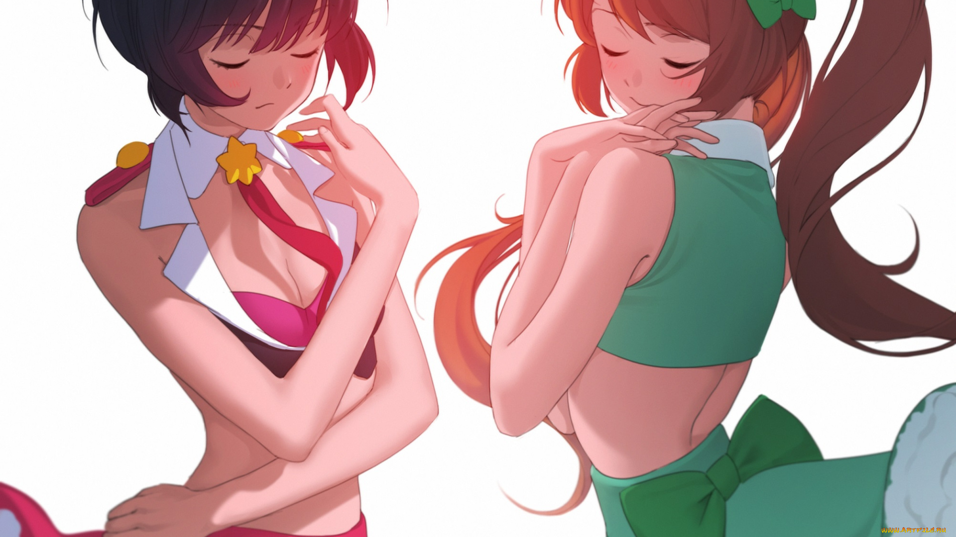 аниме, unknown, , другое, yuri, kuma, arashi, aconitea, девушки, фон, yurishiro, ginko, yurigasaki, ruru, арт