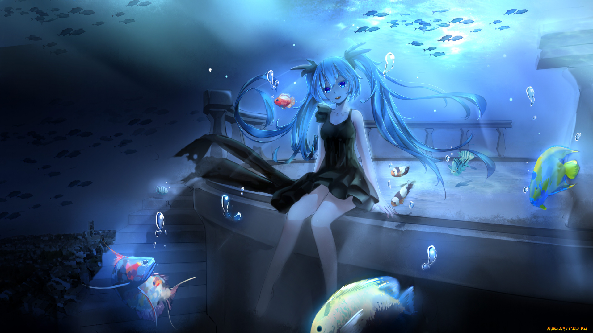 аниме, vocaloid, арт, девушка, вокалоид