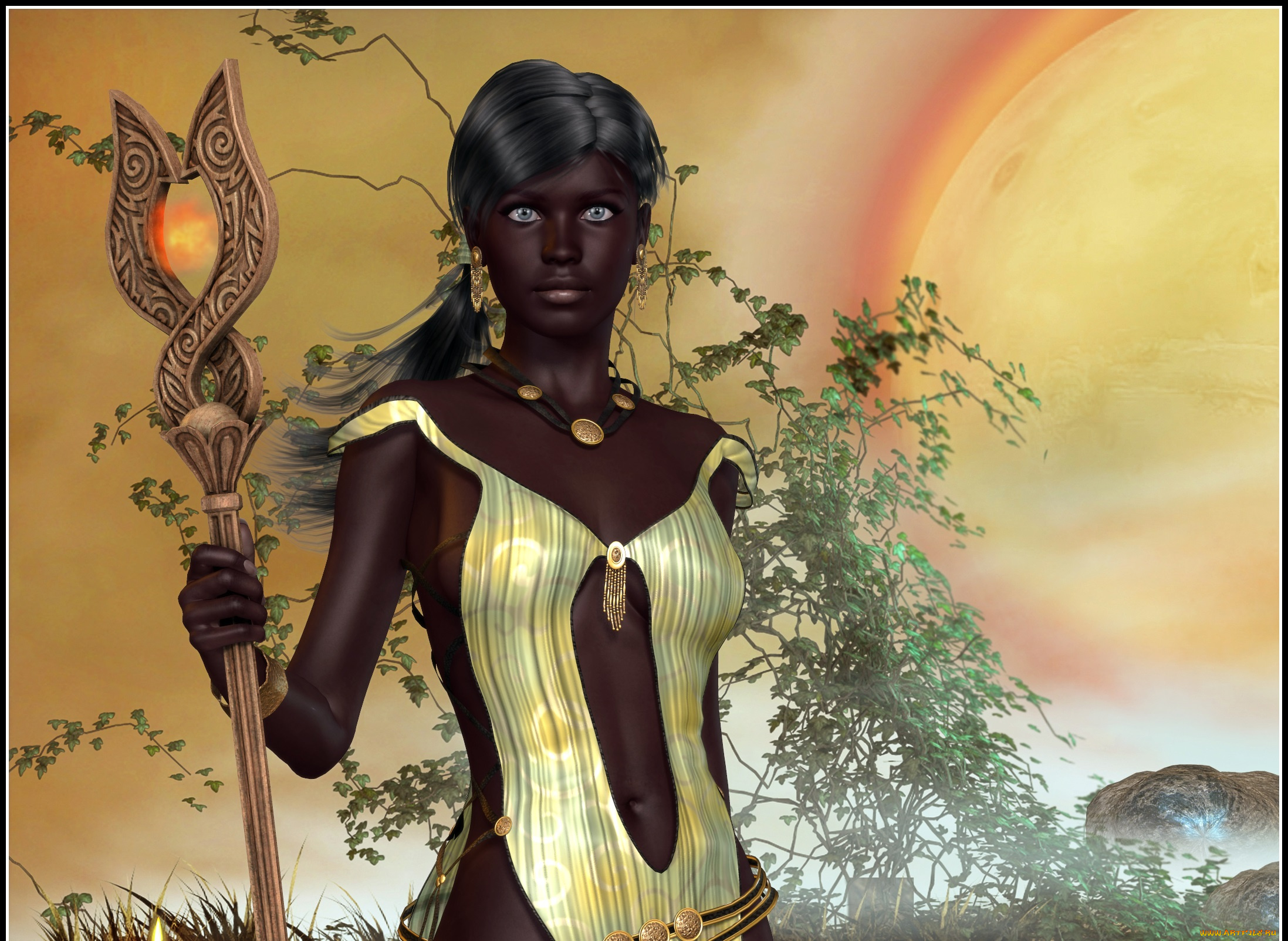 3д, графика, люди, , people, шест, фон, взгляд, девушка