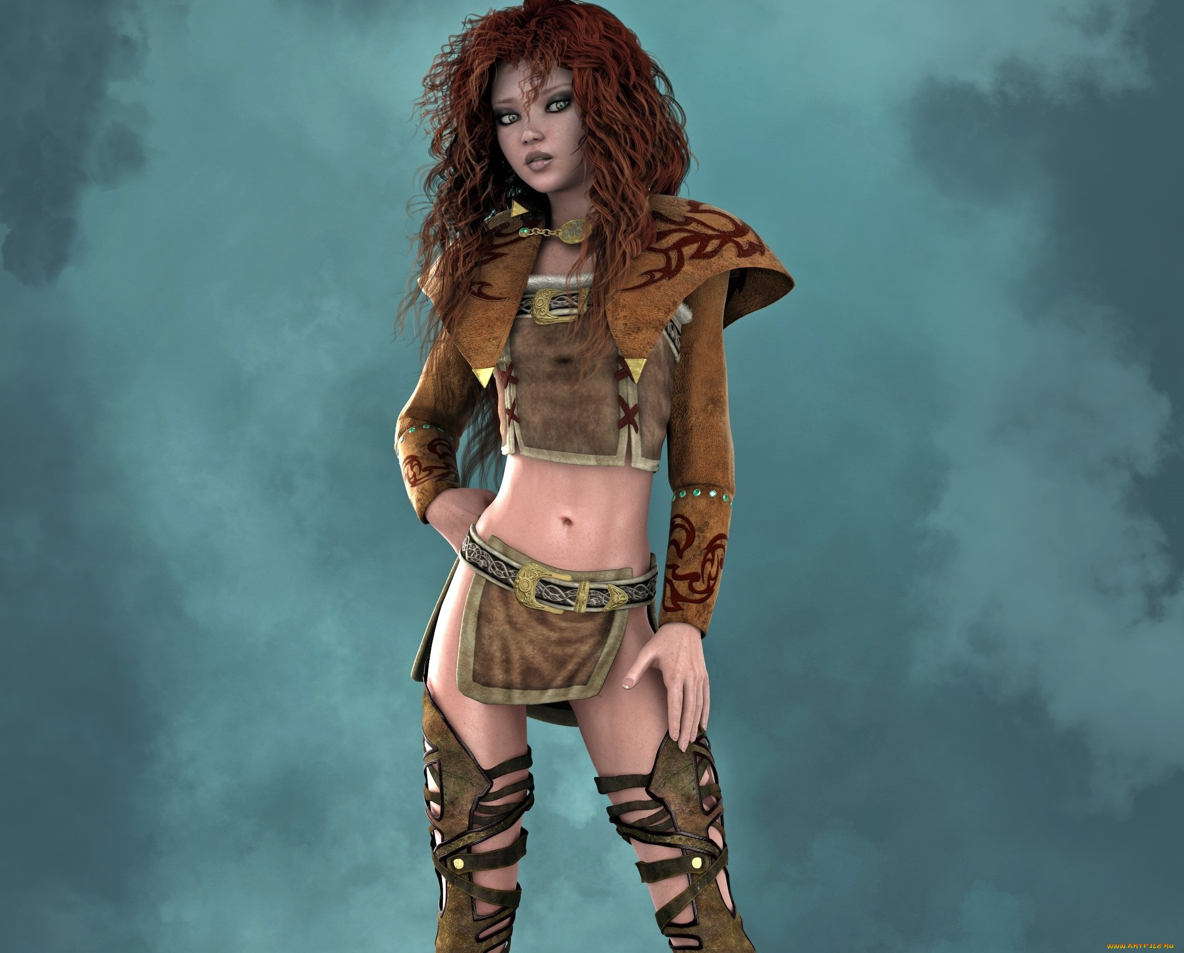 3д, графика, амазонки, , amazon, фон, взгляд, девушка