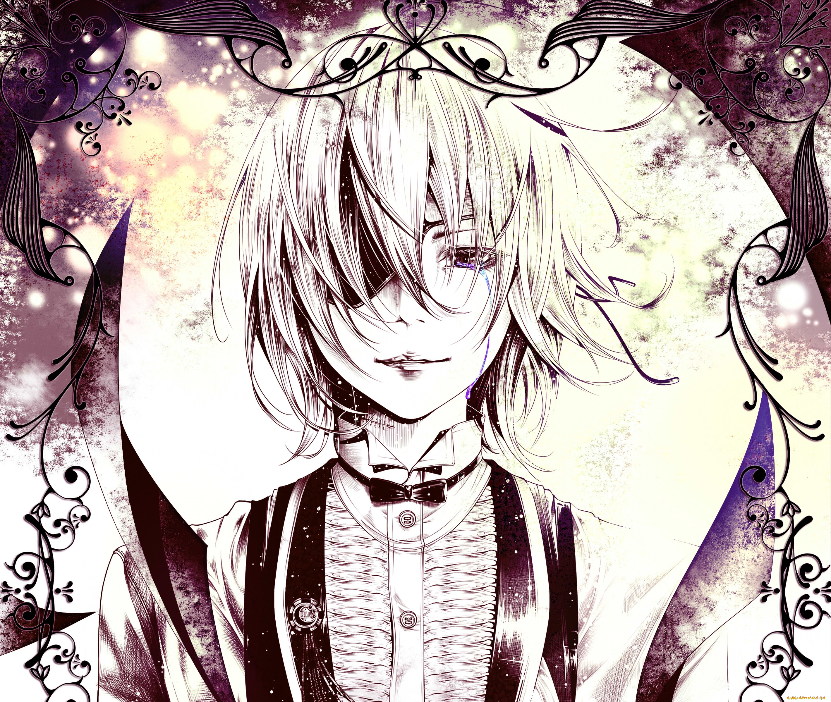 аниме, unknown, , другое, bouno, satoshi, улыбка, парень, арт, взгляд