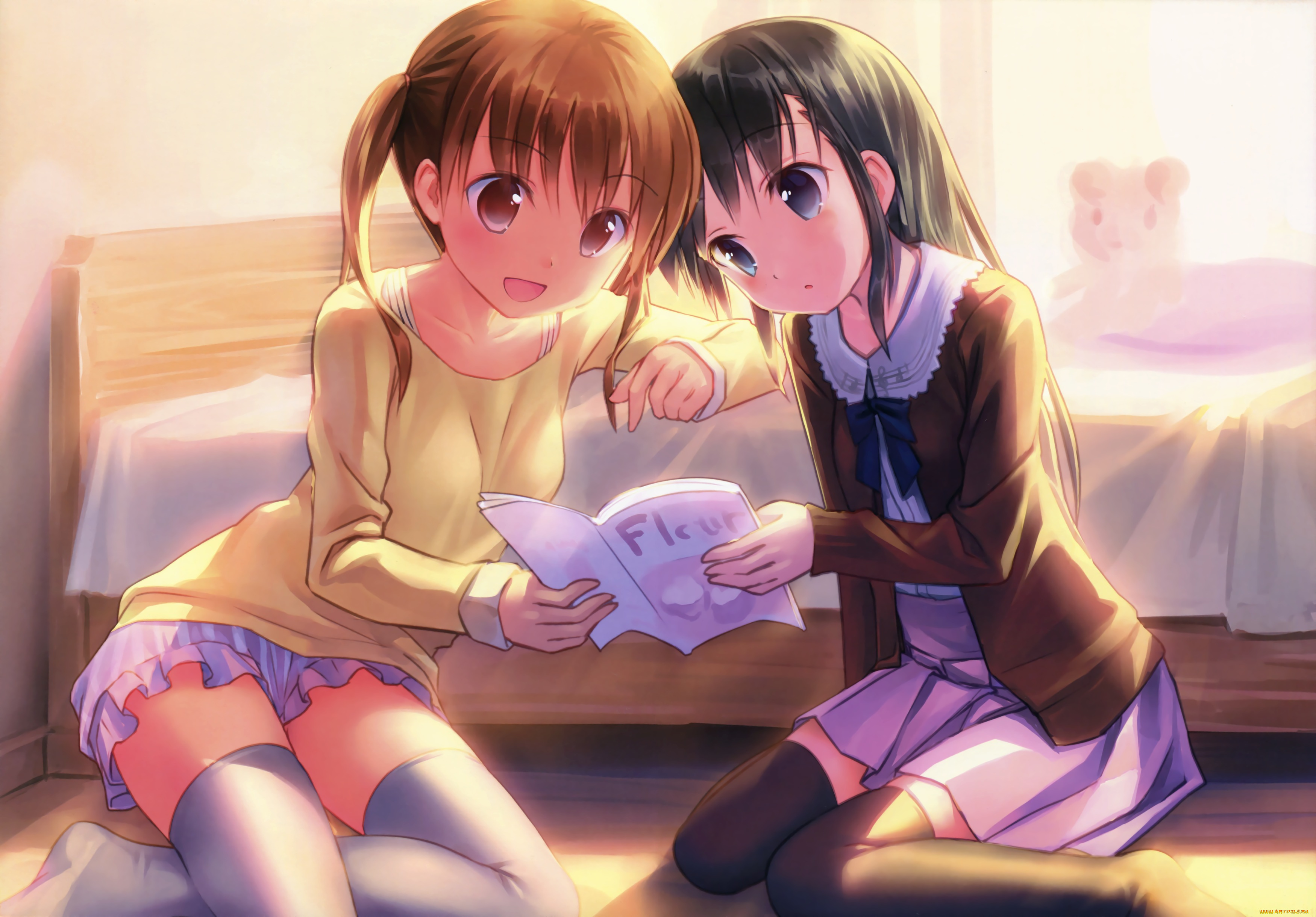 аниме, unknown, , другое, арт, roast, takoyaki, книга, девушки