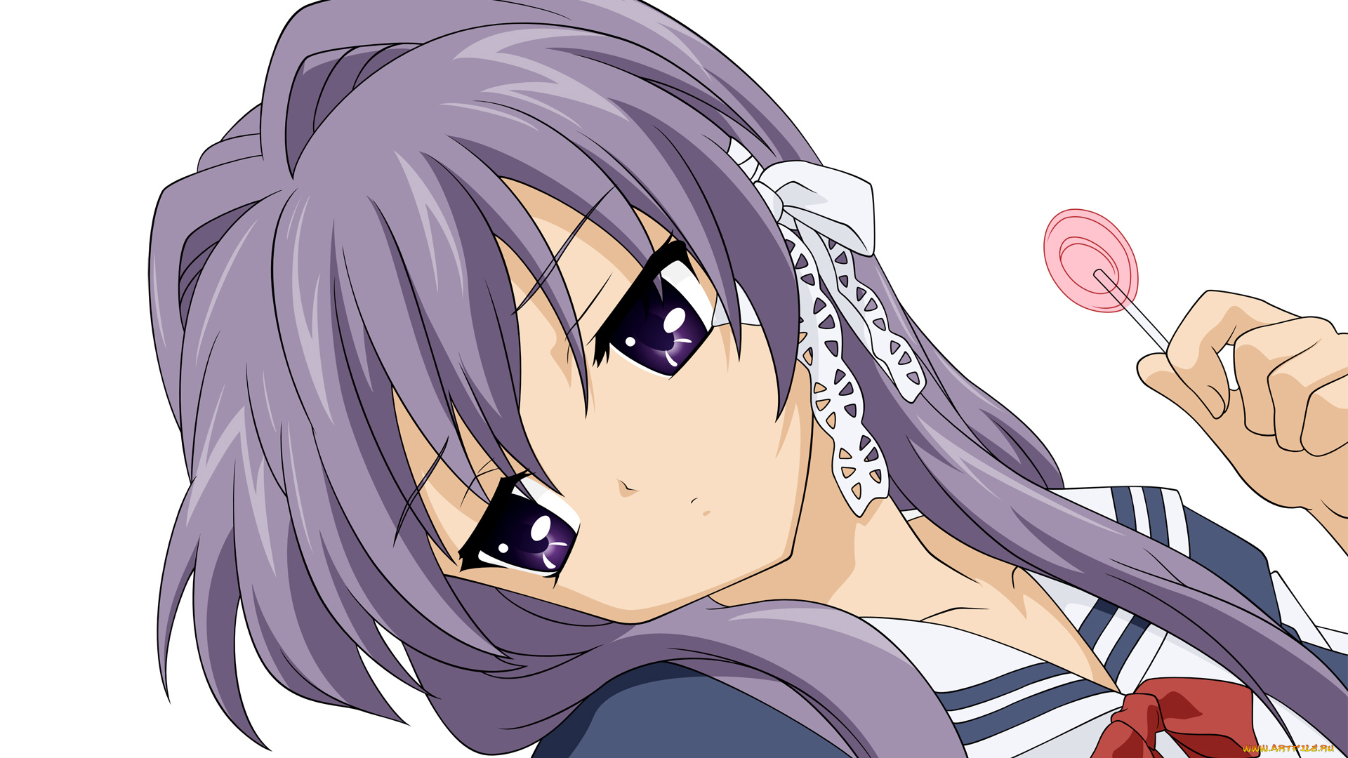 аниме, clannad, фон, взгляд, девушка