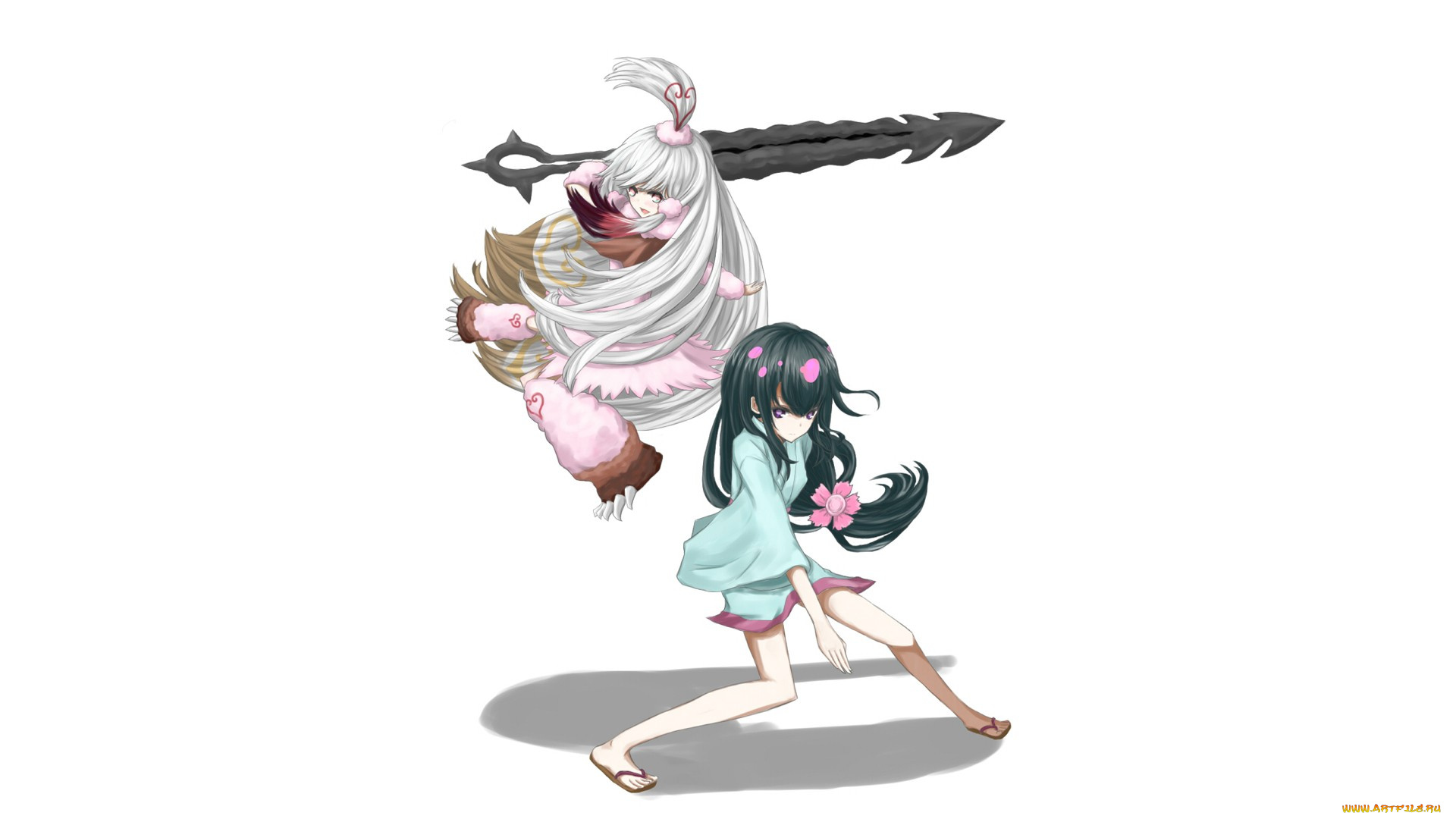 аниме, katanagatari, девочка