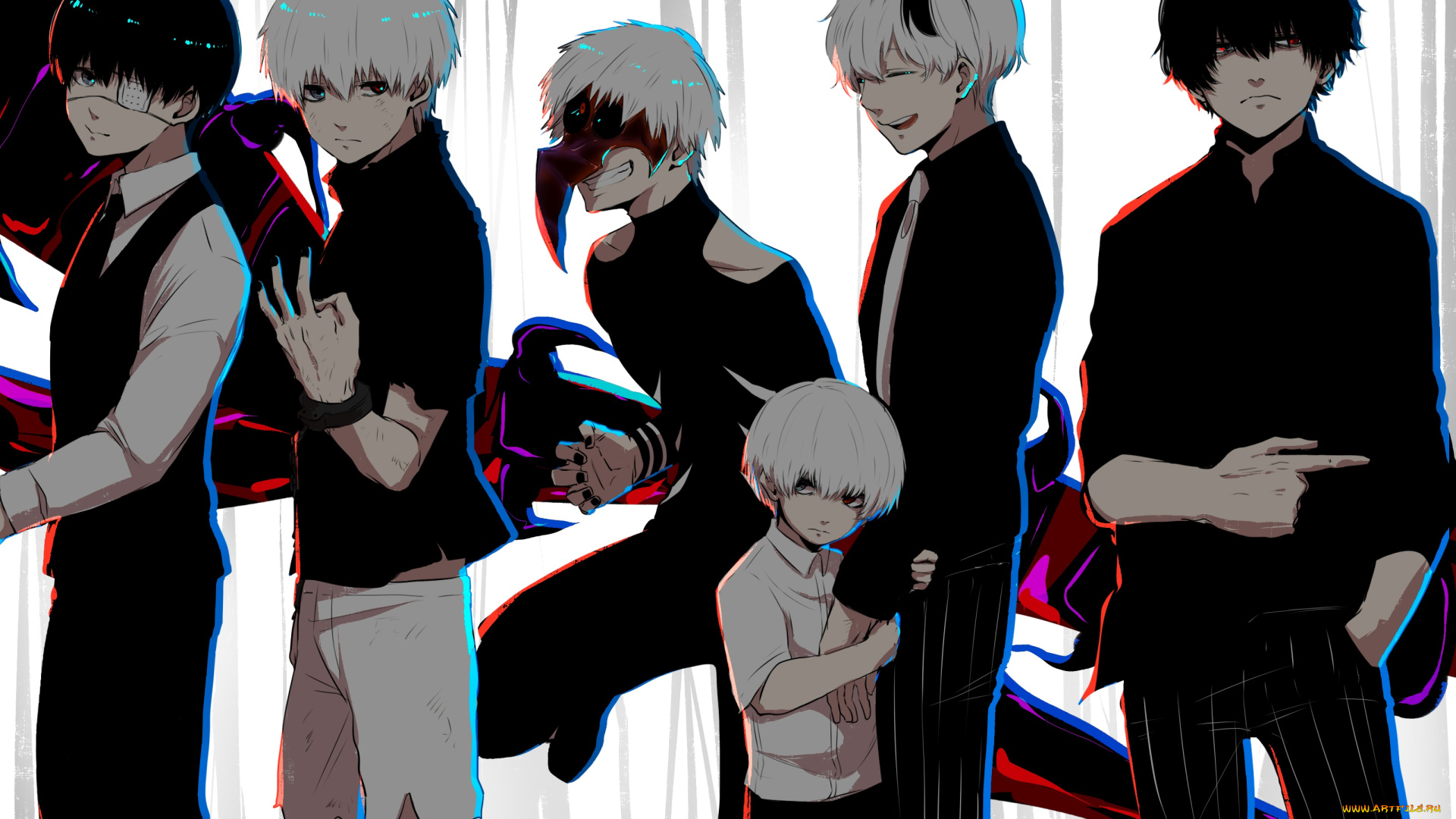 аниме, tokyo, ghoul, парни