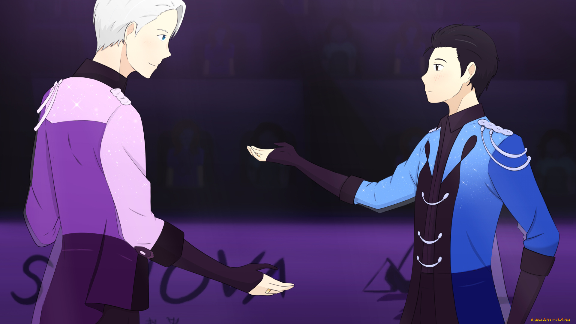 аниме, yuri, on, ice, юри, катсуки, виктор, никифоров