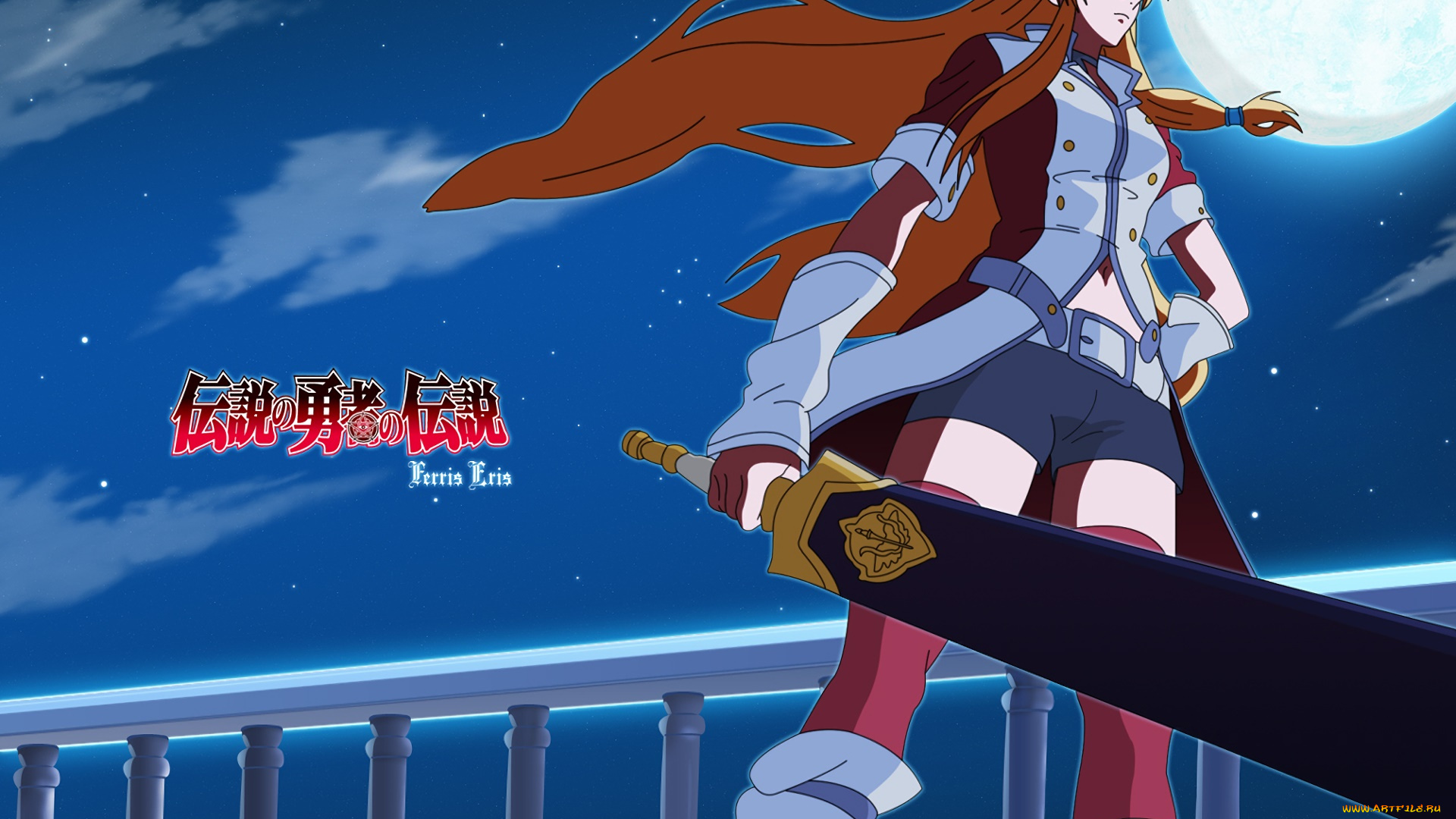 densetsu, no, yuusha, no, densetsu, аниме, взгляд, фон, девушка