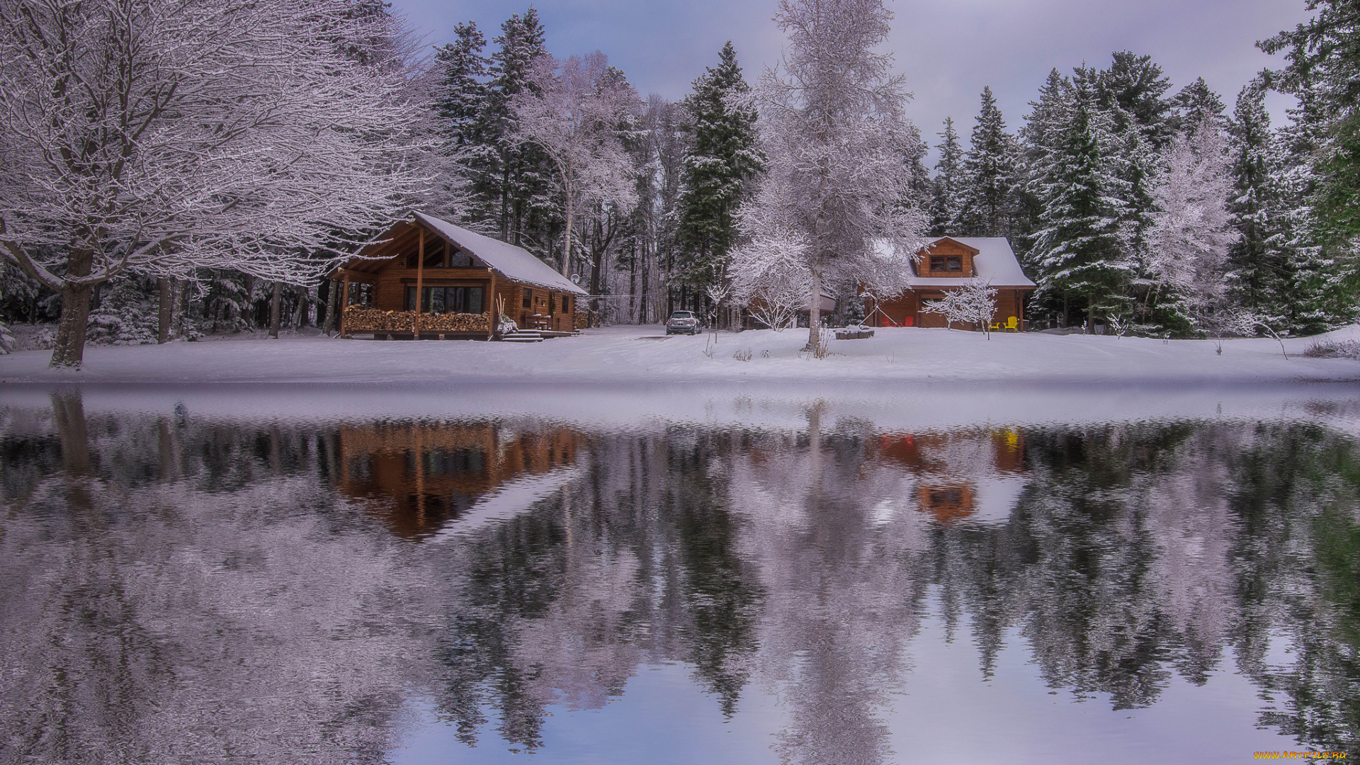 города, -, пейзажи, зима