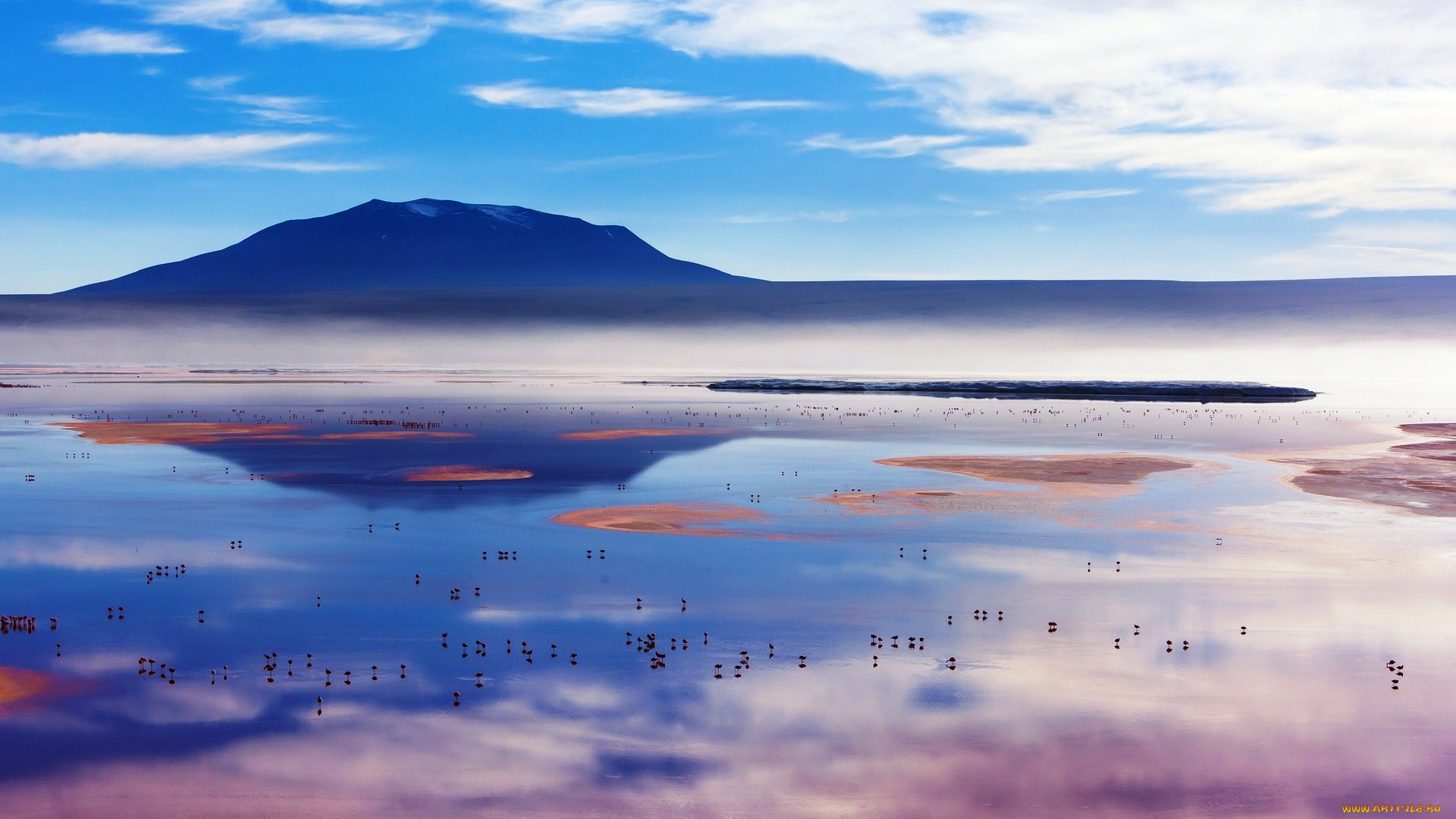 озеро, колорадо, , боливия, природа, реки, озера, небо, облака, гора, озеро, птицы