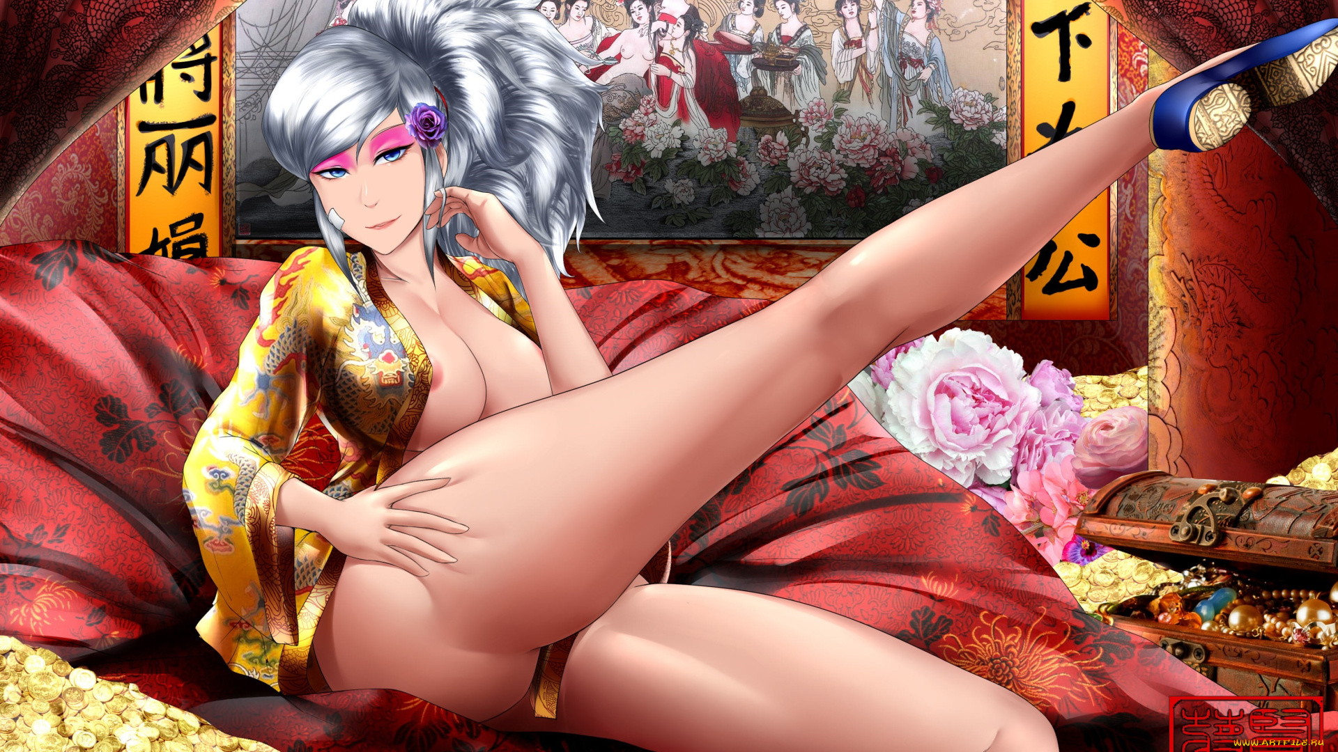 разное, арты, девушка, взгляд, фон