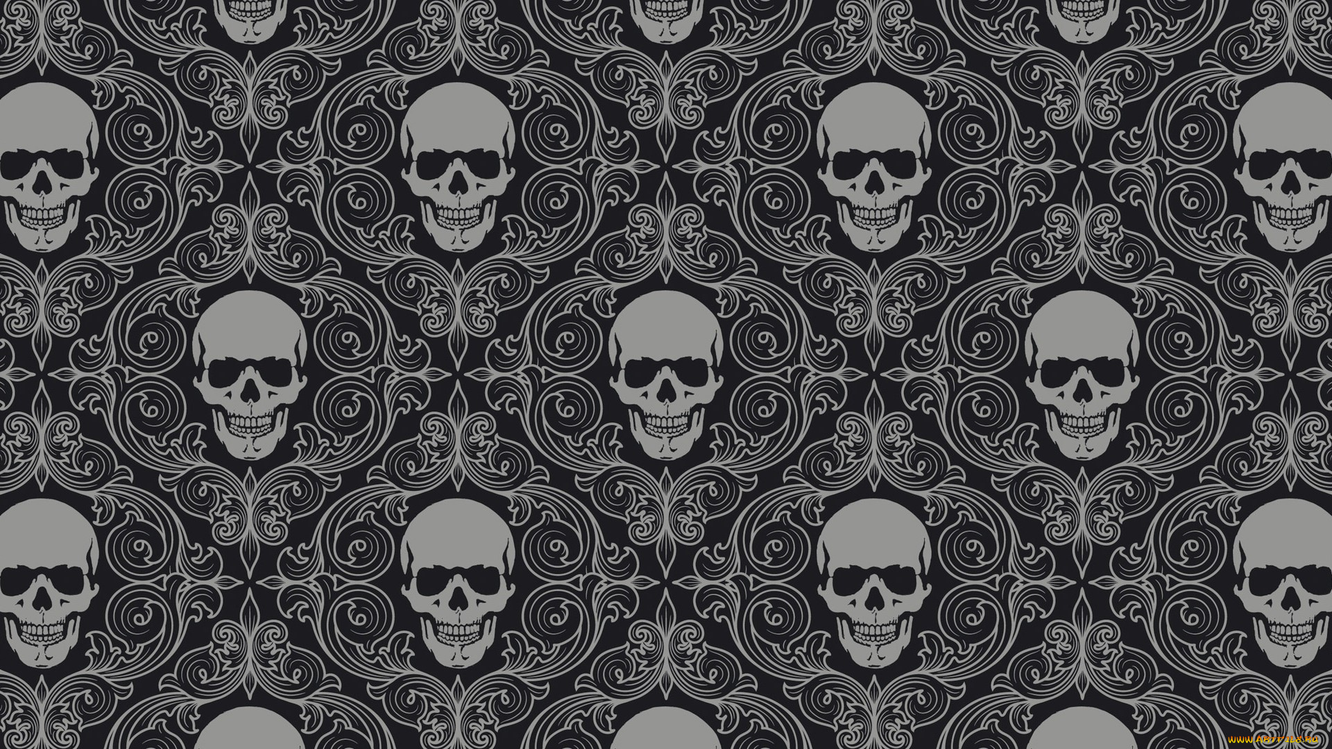 рисованное, минимализм, череп