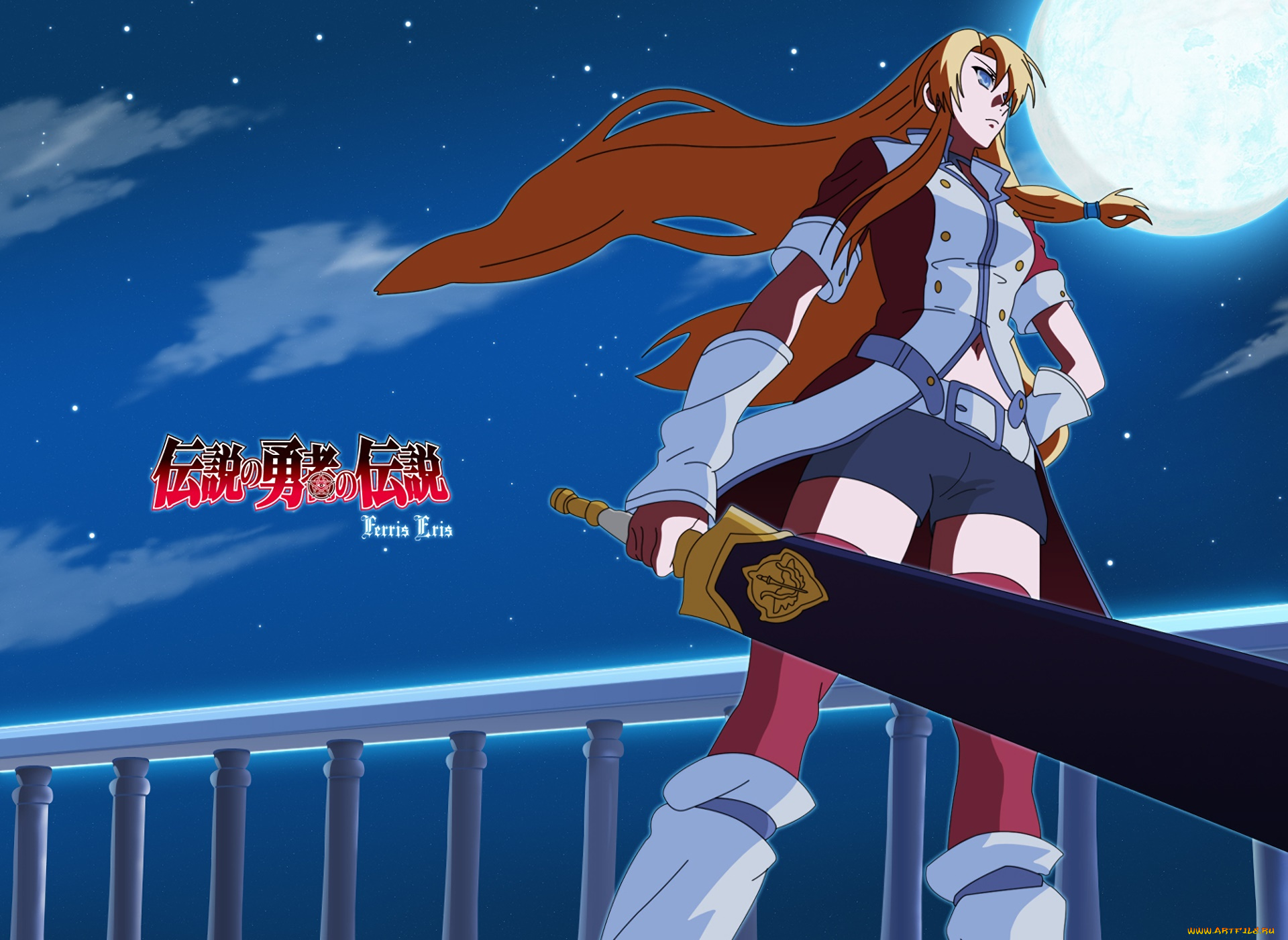 densetsu, no, yuusha, no, densetsu, аниме, взгляд, фон, девушка