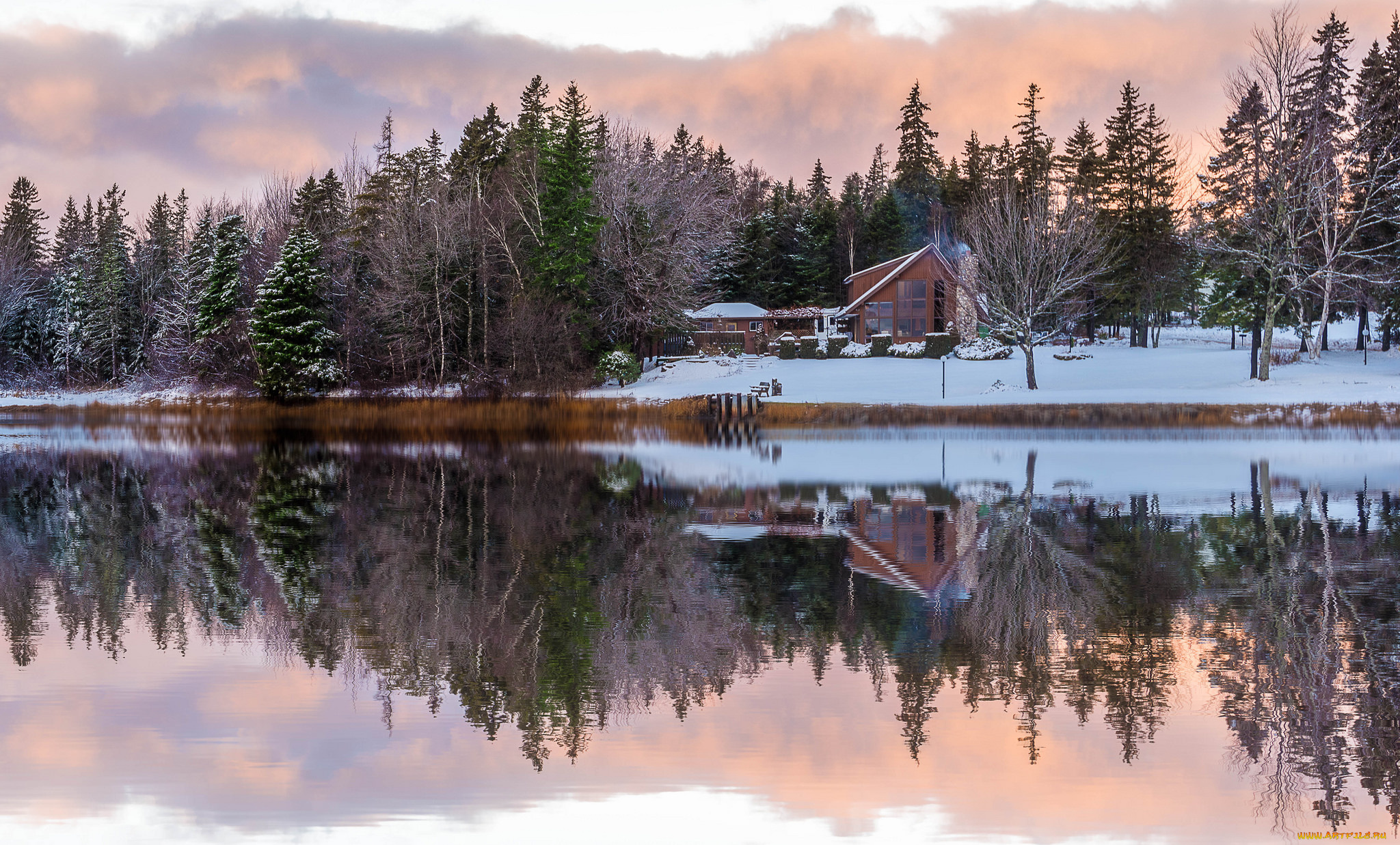 города, -, пейзажи, зима