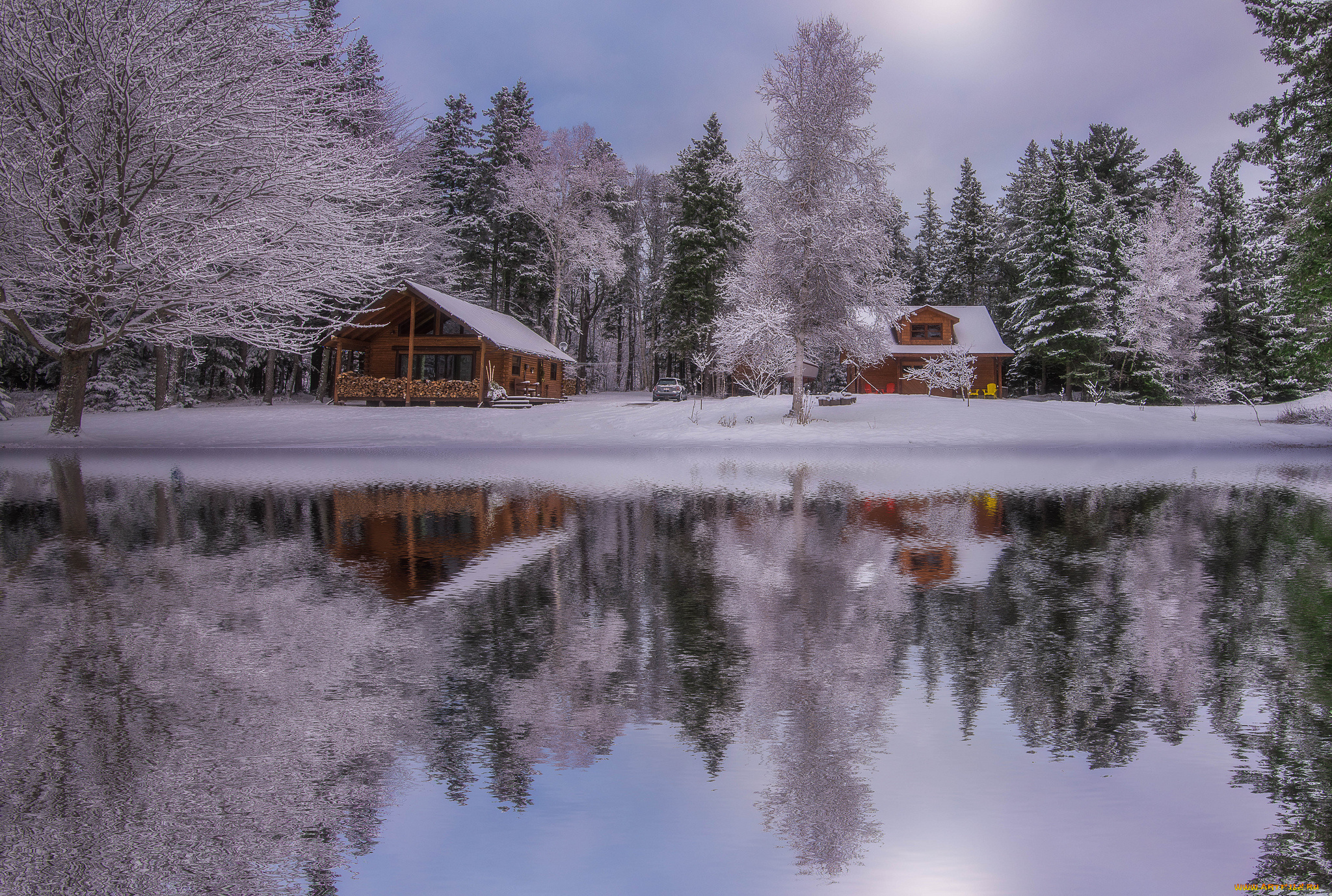 города, -, пейзажи, зима