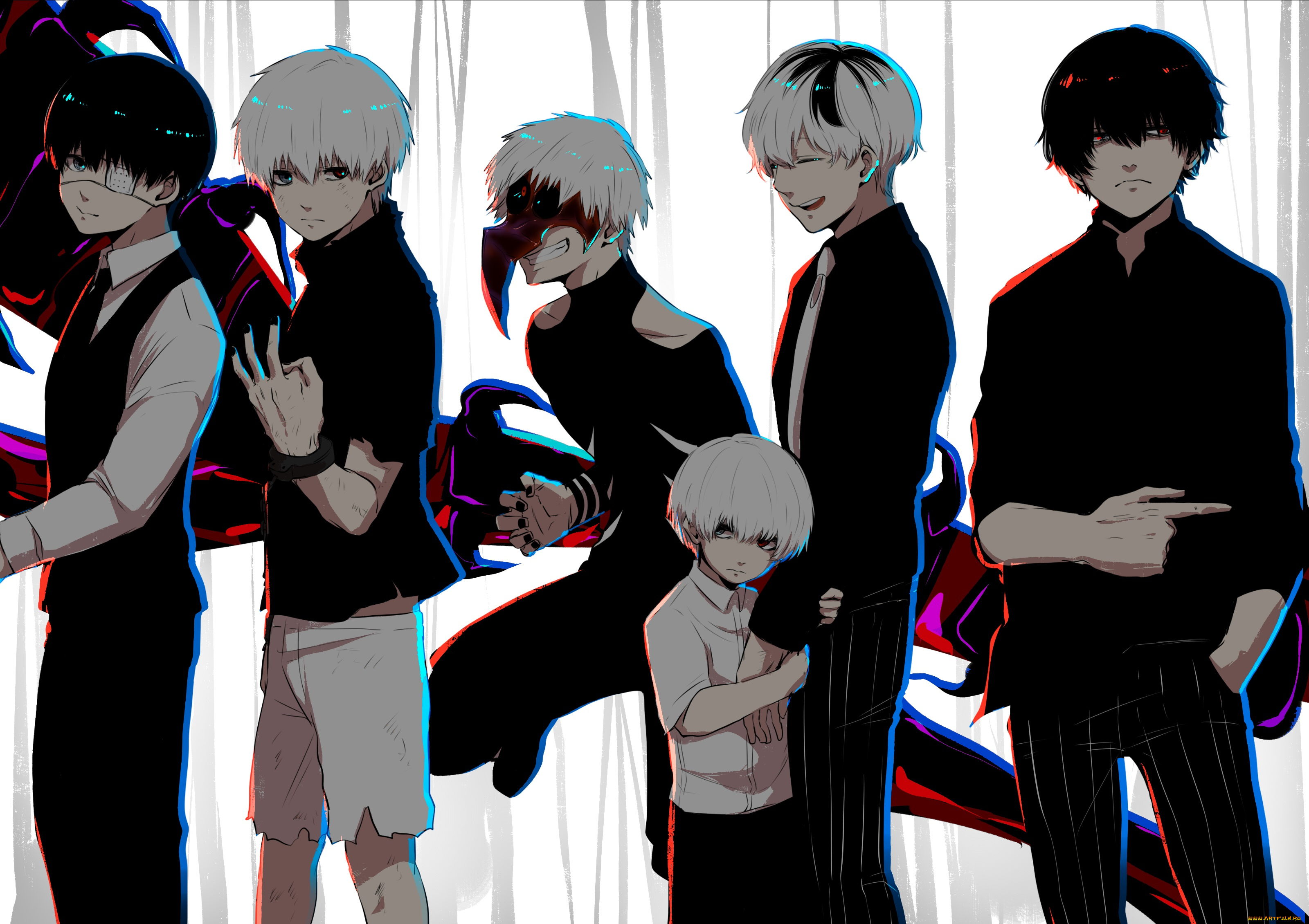 аниме, tokyo, ghoul, парни