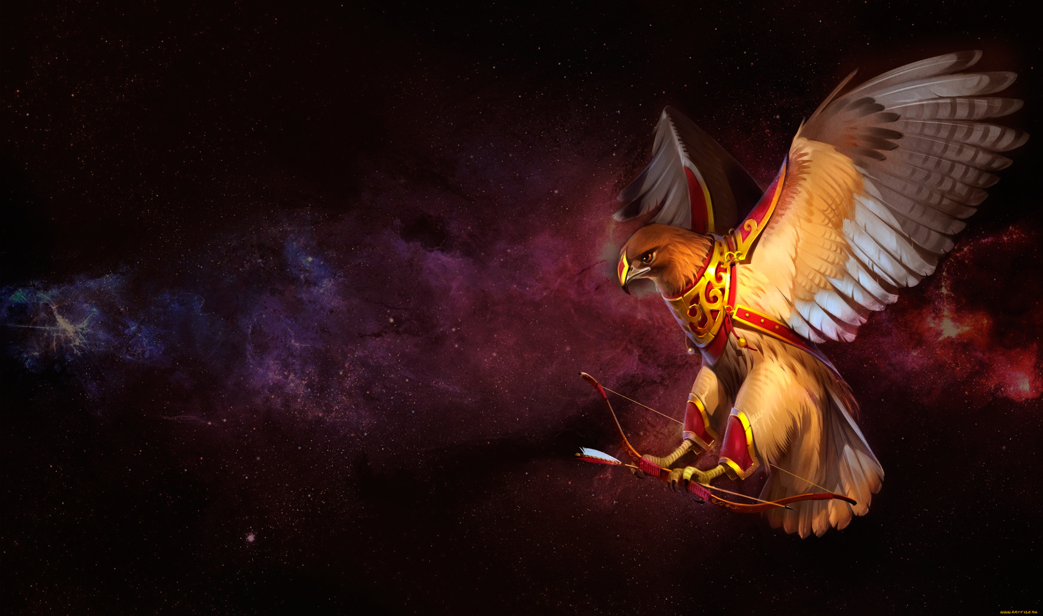 рисованное, животные, , птицы, , орлы, стрела, птица, gaudibuendia, сокол, колчан, арт, хищник