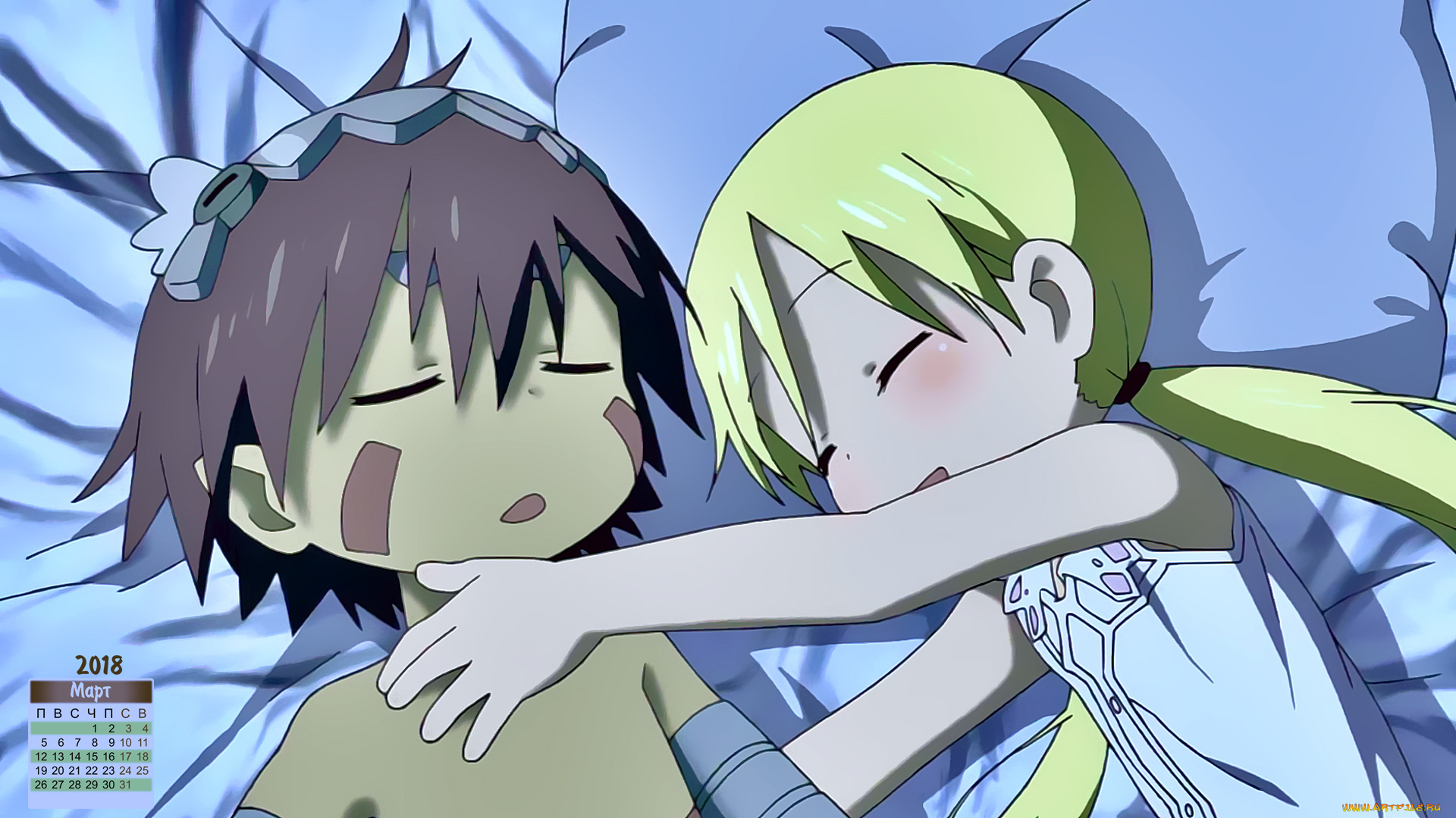 календари, аниме, 2018, мальчик, сон, девочка