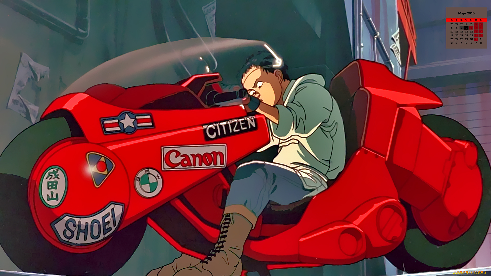 календари, аниме, байкер, мотоцикл, 2018, мальчик