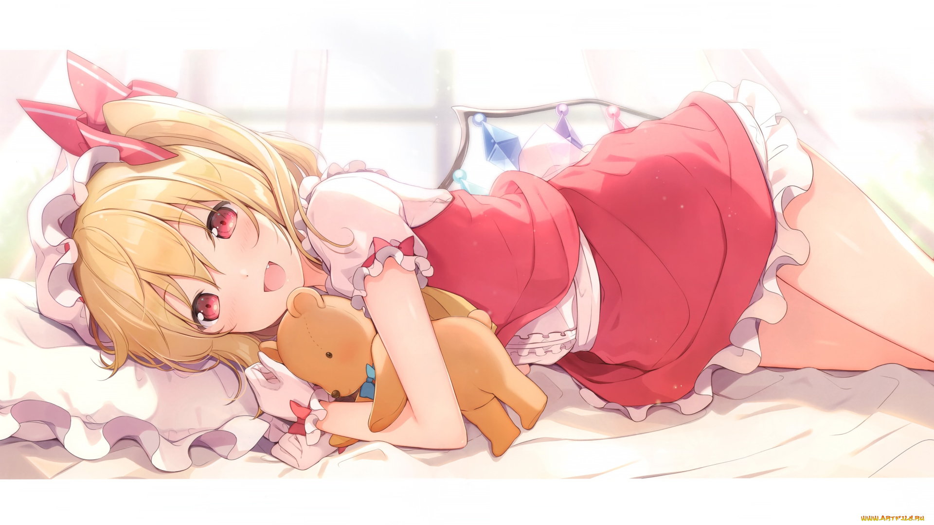 аниме, touhou, фон, взгляд, девушка