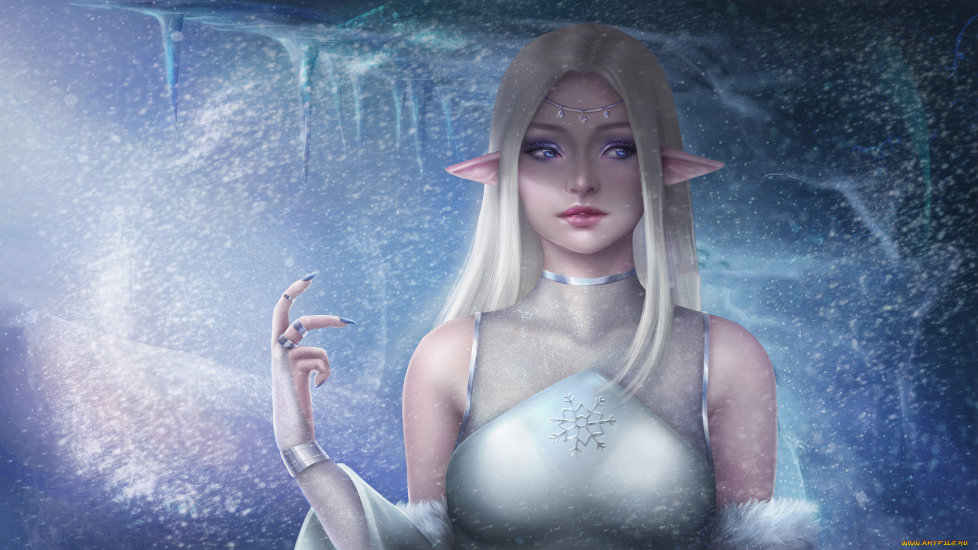 фэнтези, эльфы, взгляд, фон, девушка