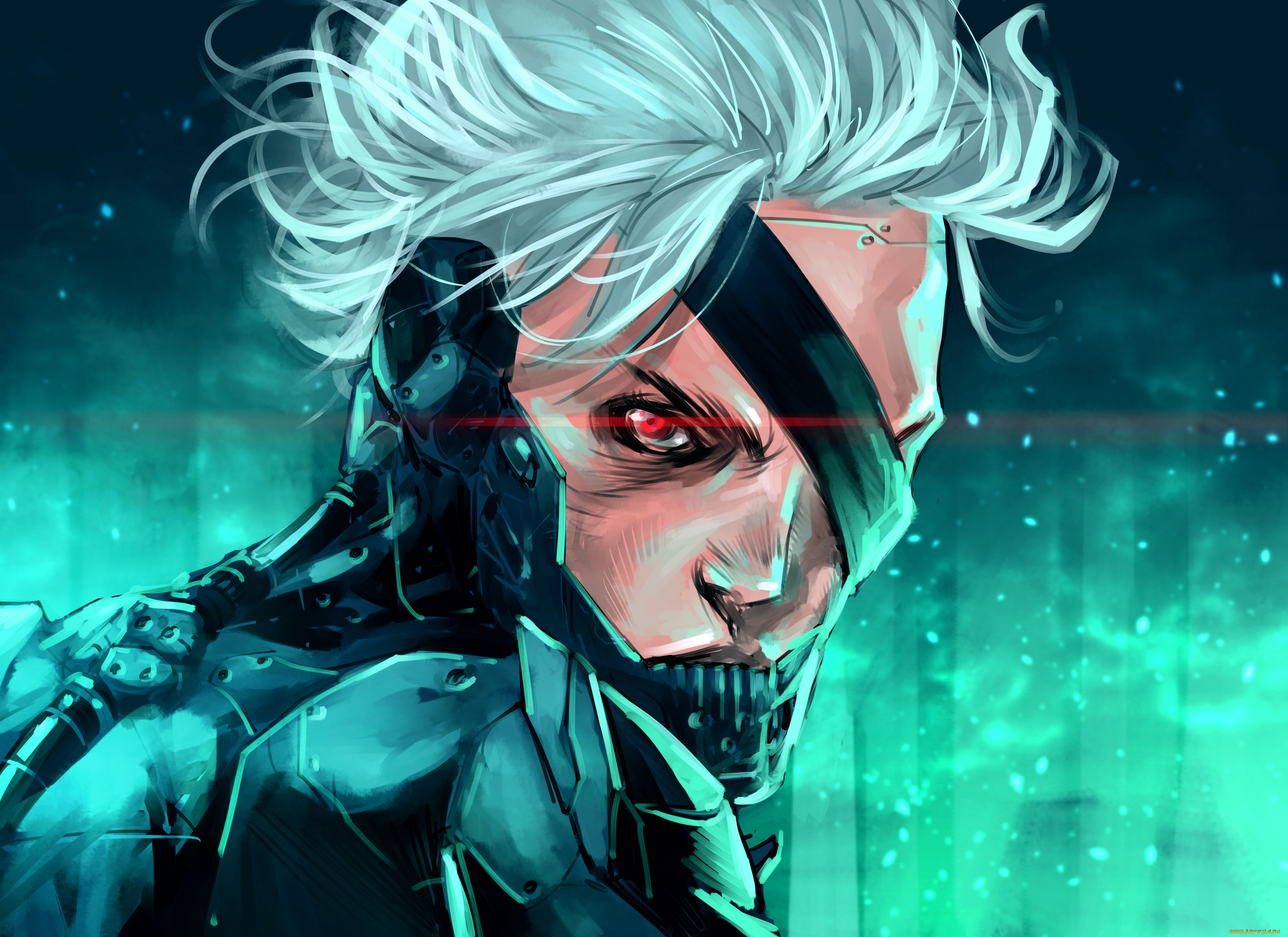 видео, игры, metal, gear, rising, , revengeance, робот, мужчина, маска, фон, взгляд