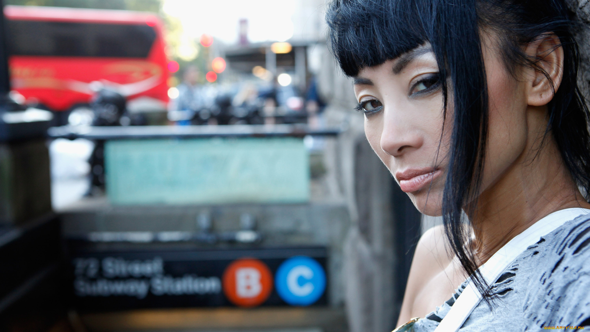 bai, ling, девушки, bai, ling, девушка, модель, актриса, азиатка, брюнетка, макияж, взгляд, портрет, лицо