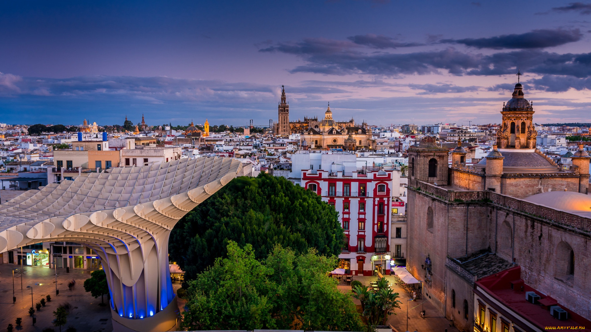 города, севилья, , испания, панорама