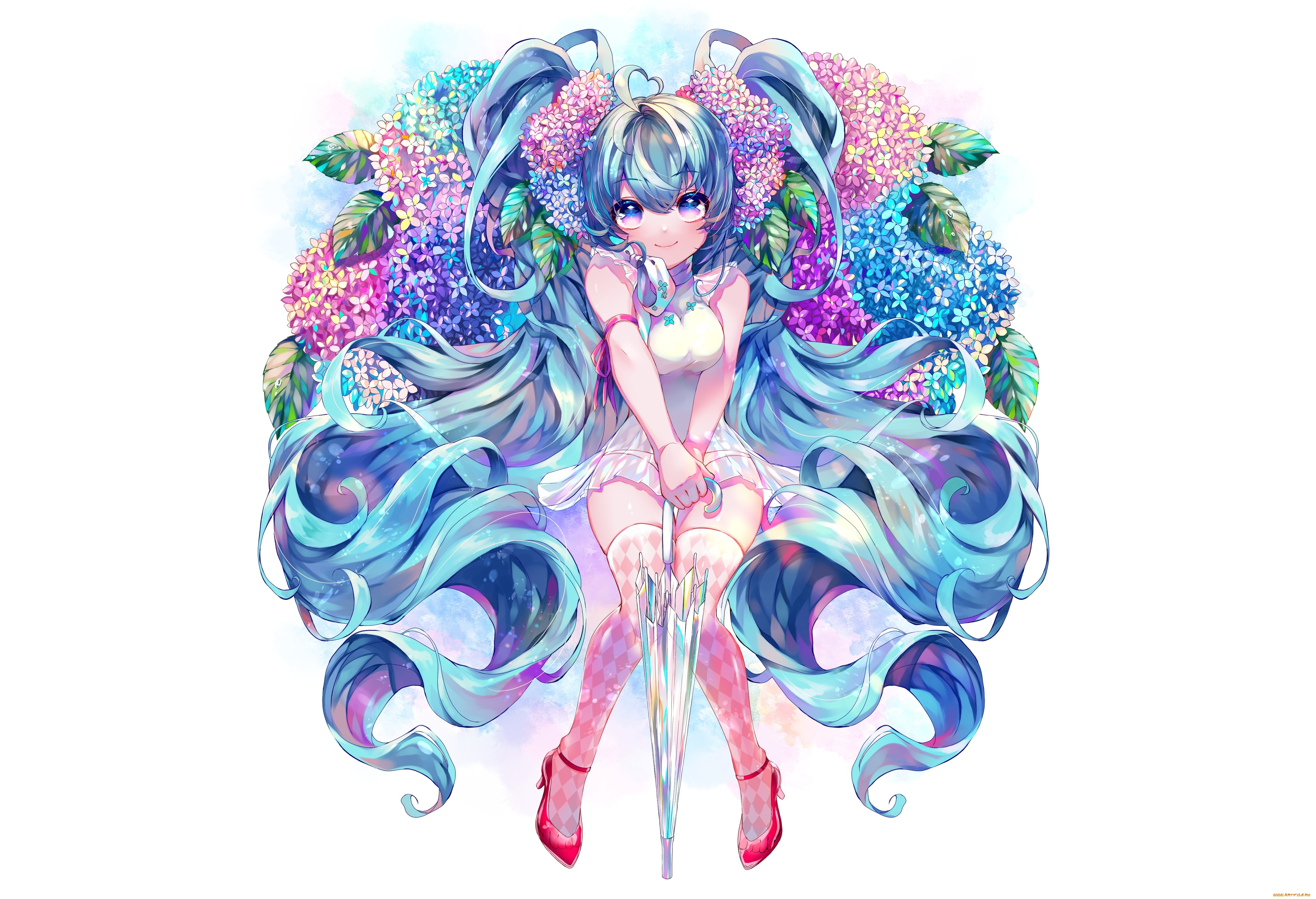 аниме, vocaloid, девушка