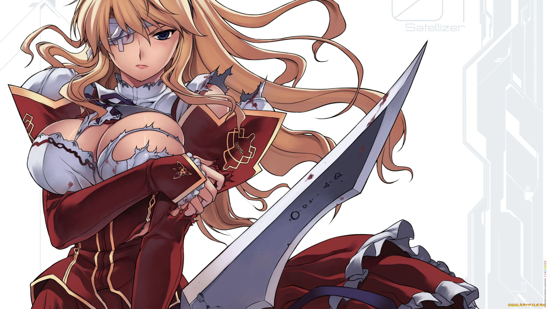 аниме, freezing, девушка, оружие