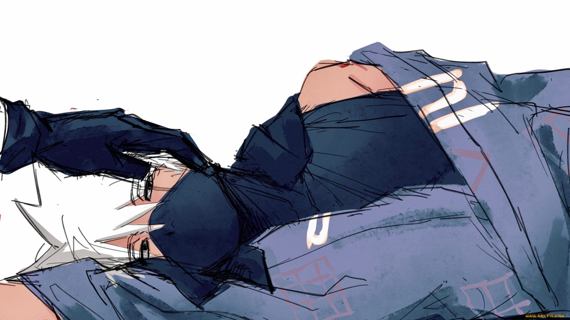 аниме, naruto, хатаке, какаши, руки